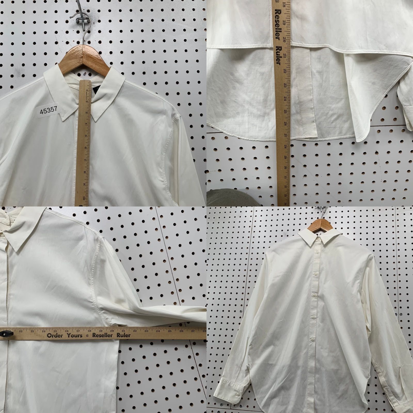 Rag & Bone Rag & Bone Button Shirt Womens M White 2 Way Reversible Collar Both Sides Shirt Womens M White 2 Way Reversible Collar Both Sides Size M / US 6-8 / IT 42-44 - 8 Thumbnail