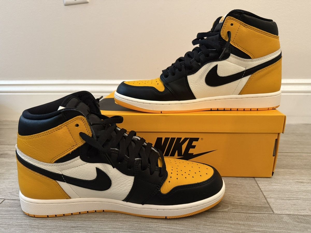 Jordan Brand Air Jordan 1 Retro High OG Taxi Black Sail Size 12 Used Size US 12 / EU 45 - 2 Thumbnail