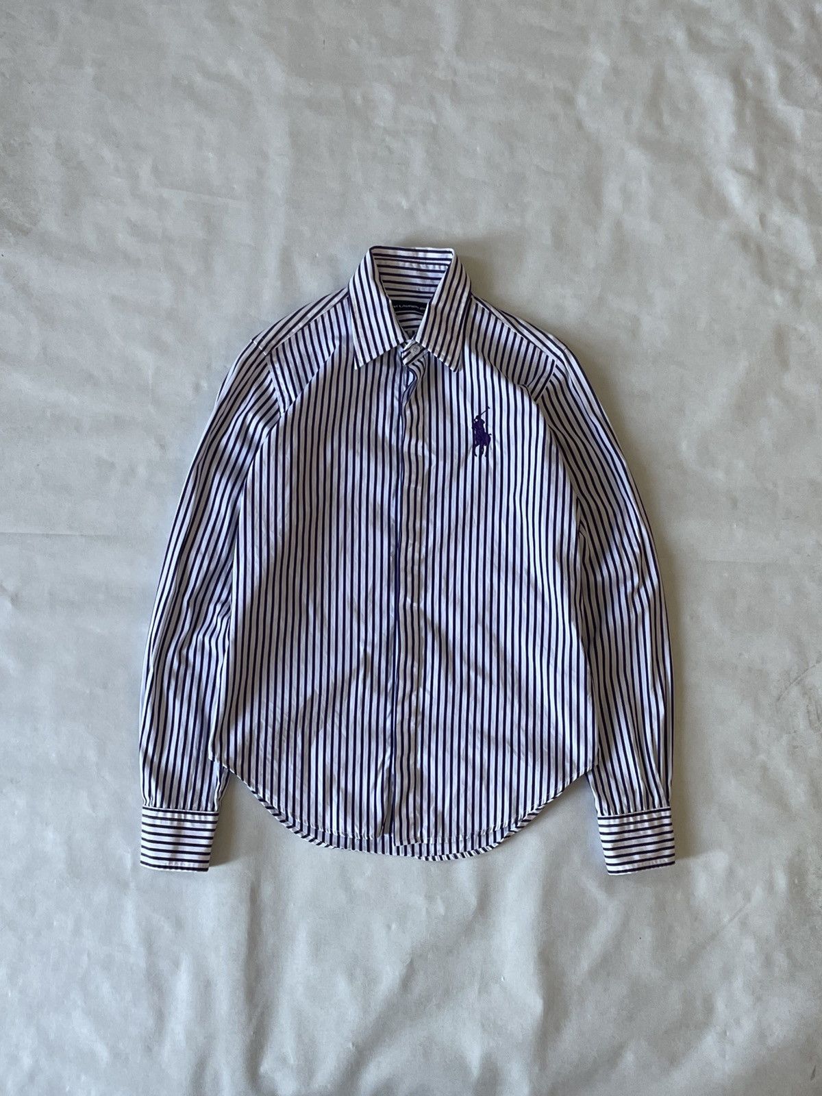 Polo Ralph Lauren Ralph Lauren Sport Big Pony Striped Shirt Purple/White Size XS / US 0-2 / IT 36-38 - 1 Thumbnail