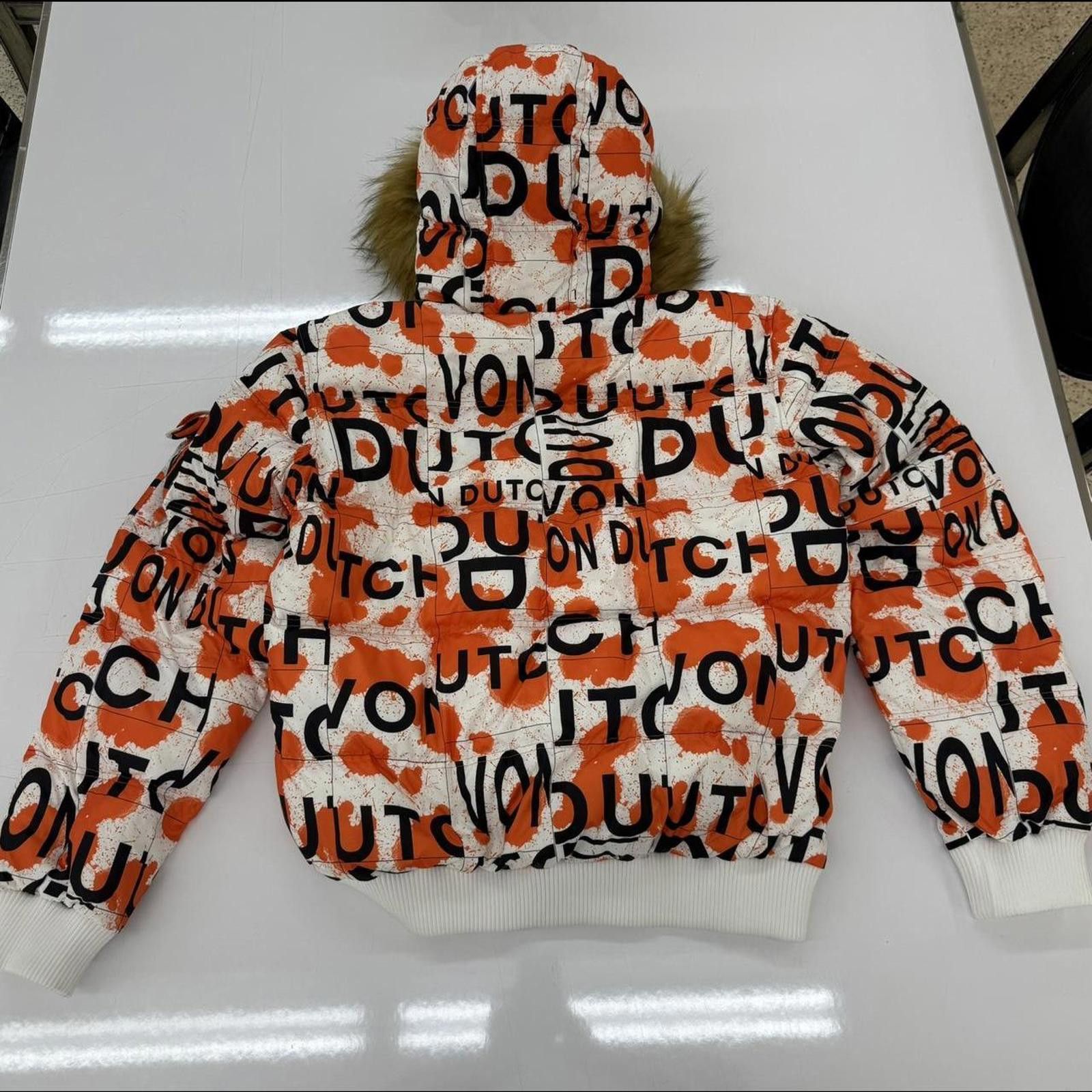 Von Dutch Von Dutch Puffer Jacket White Orange Fur Hood Size Large Size US L / EU 52-54 / 3 - 2 Thumbnail