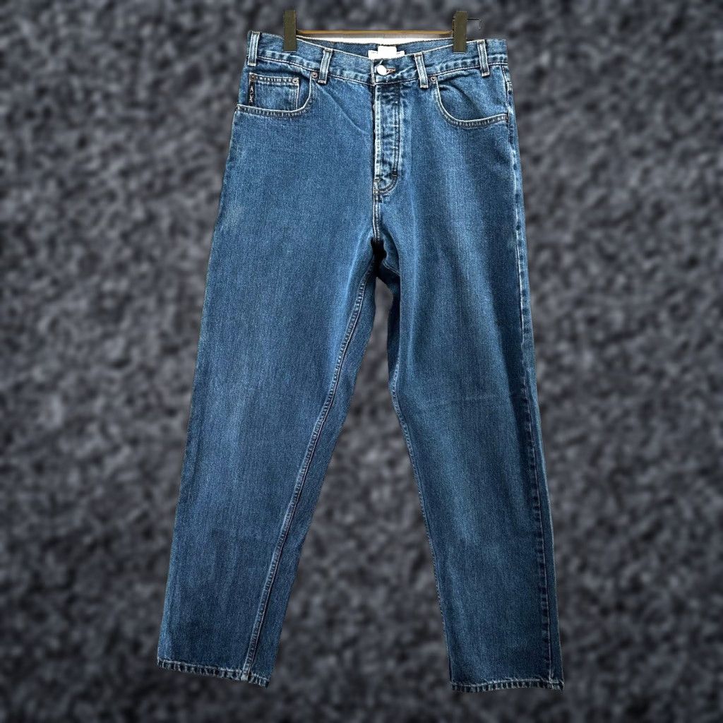 Armani Exchange VINTAGE Armani Exchange Jeans Mens 33x34 Blue Cotton Denim Bootcut Relaxed Jeans USA 90s Mens Size US 33 - 1 Thumbnail
