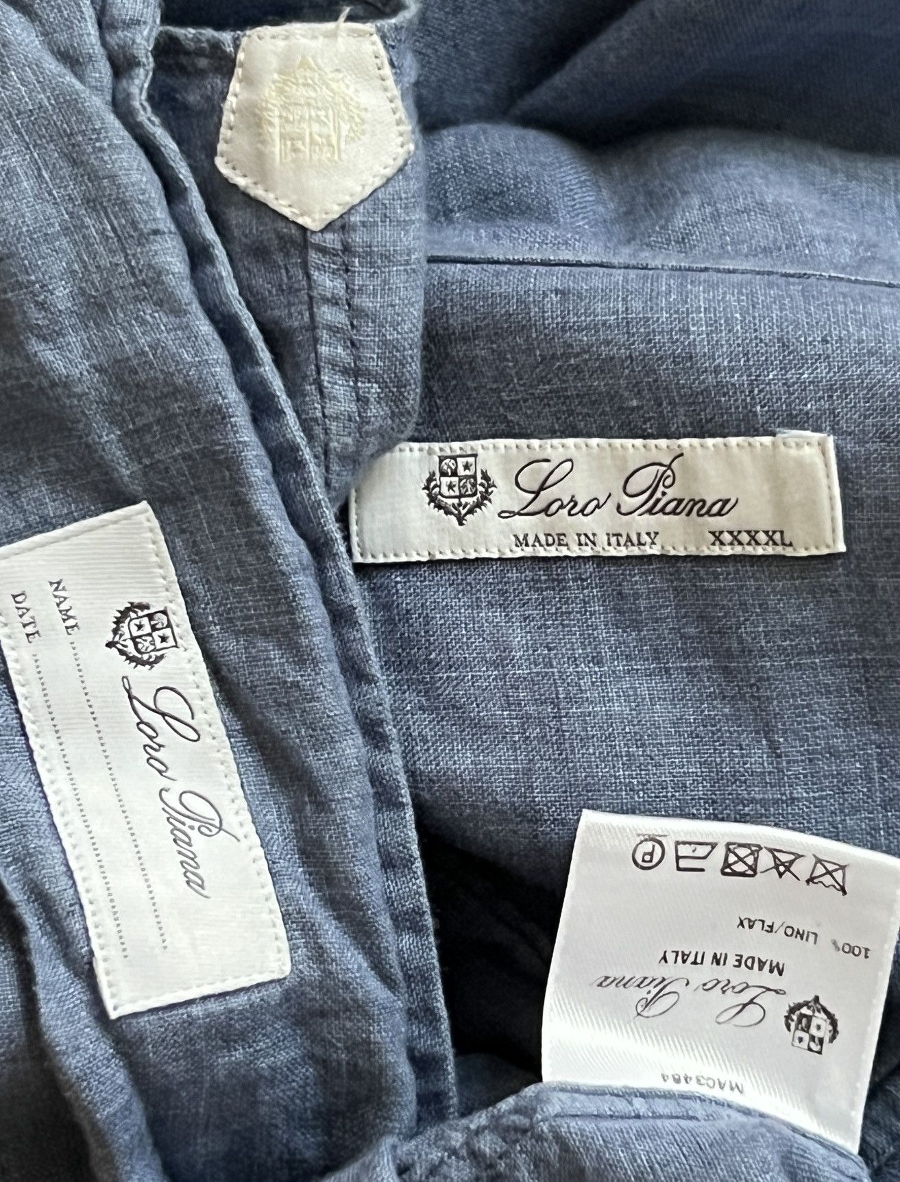 Loro Piana Loro Piana linen chambray shirt Size US XXL / EU 58 / 5 - 15 Thumbnail