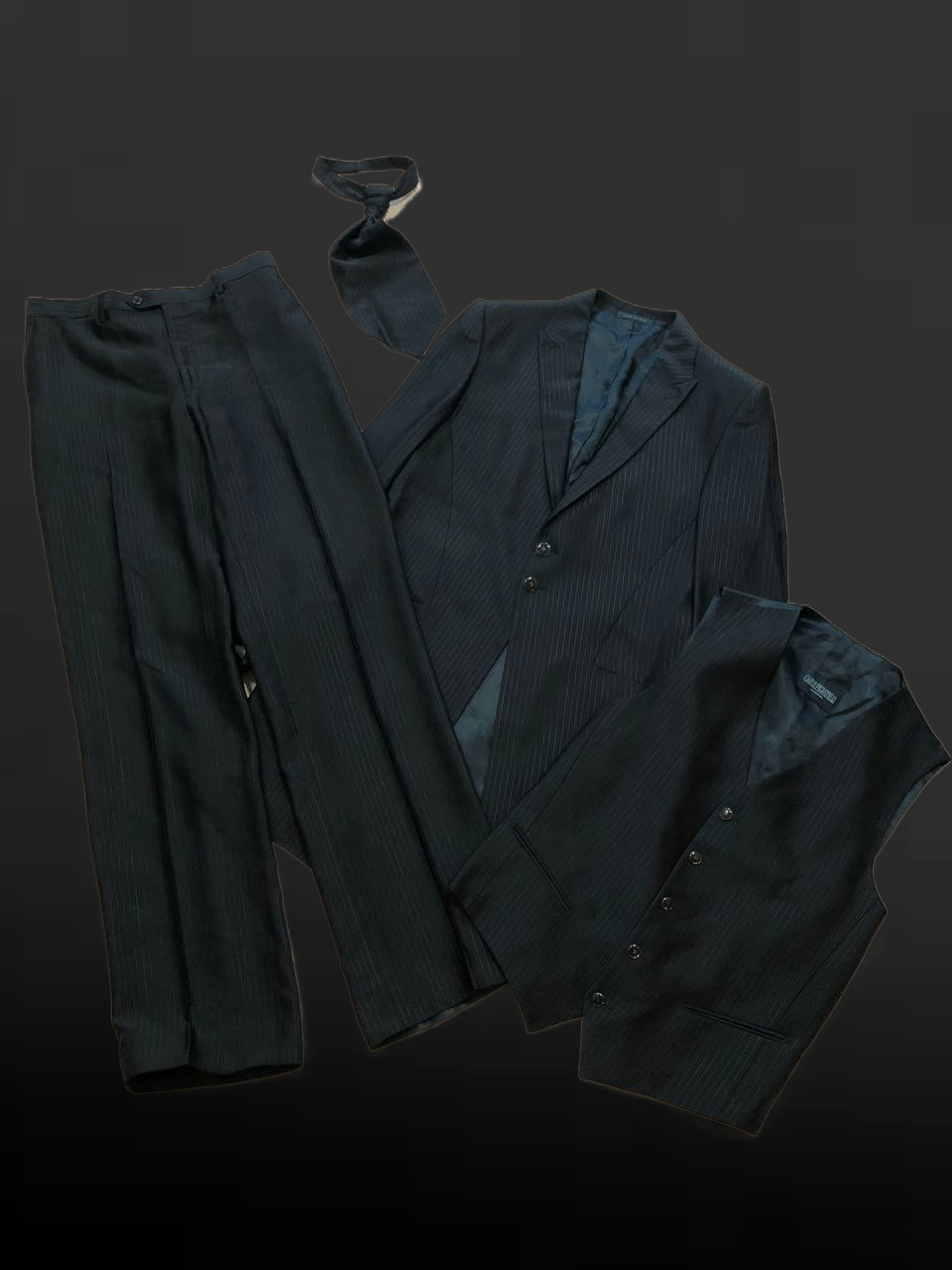 Other Vintage Y2K luxury classic suit Carlo Pignatelli black Size 52S - 1 Thumbnail