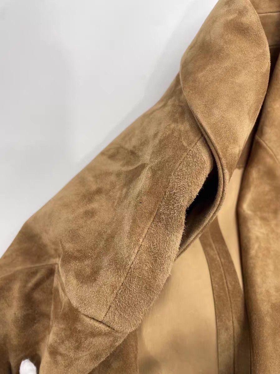 Loewe Loewe Camel Suede Double-breasted Coat, Suede Size XS / US 0-2 / IT 36-38 - 14 Thumbnail