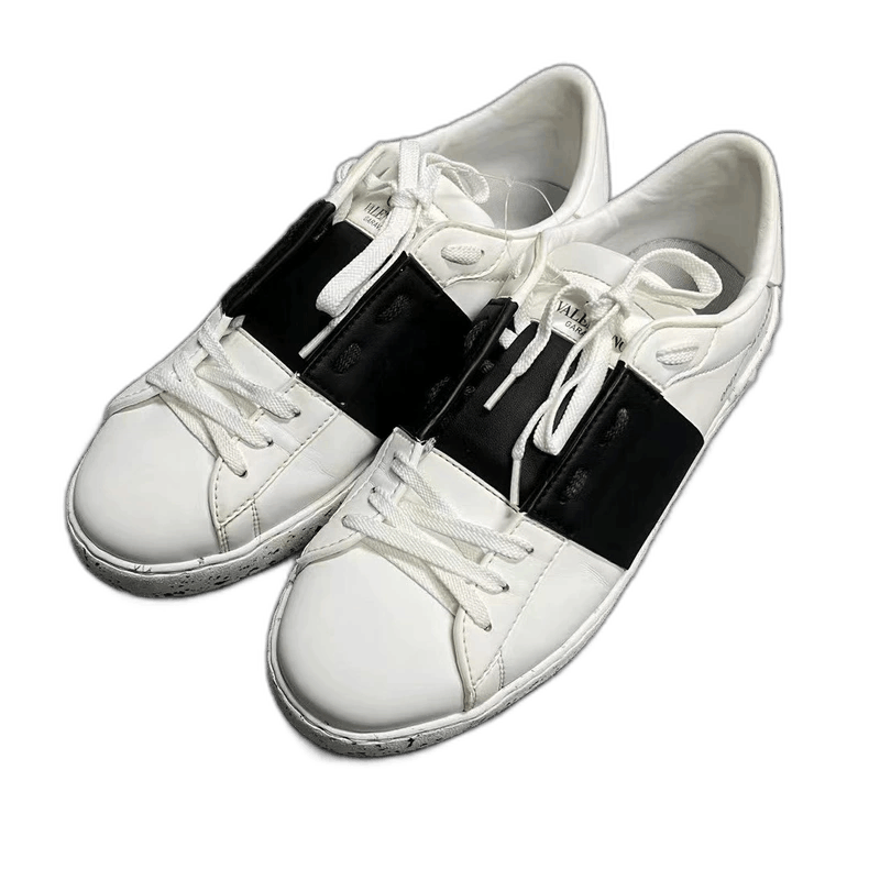 Valentino Valentino White Black Fashion Low Top Sneakers Size US 7 / EU 40 - 1 Thumbnail