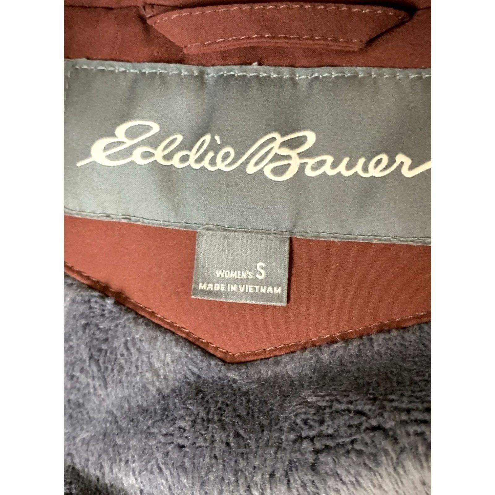 Eddie Bauer Eddie Bauer Jacket Woman Small Maroon Sun Valley Puffer Faux Fur Hood Parka Coat Size S / US 4 / IT 40 - 4 Thumbnail