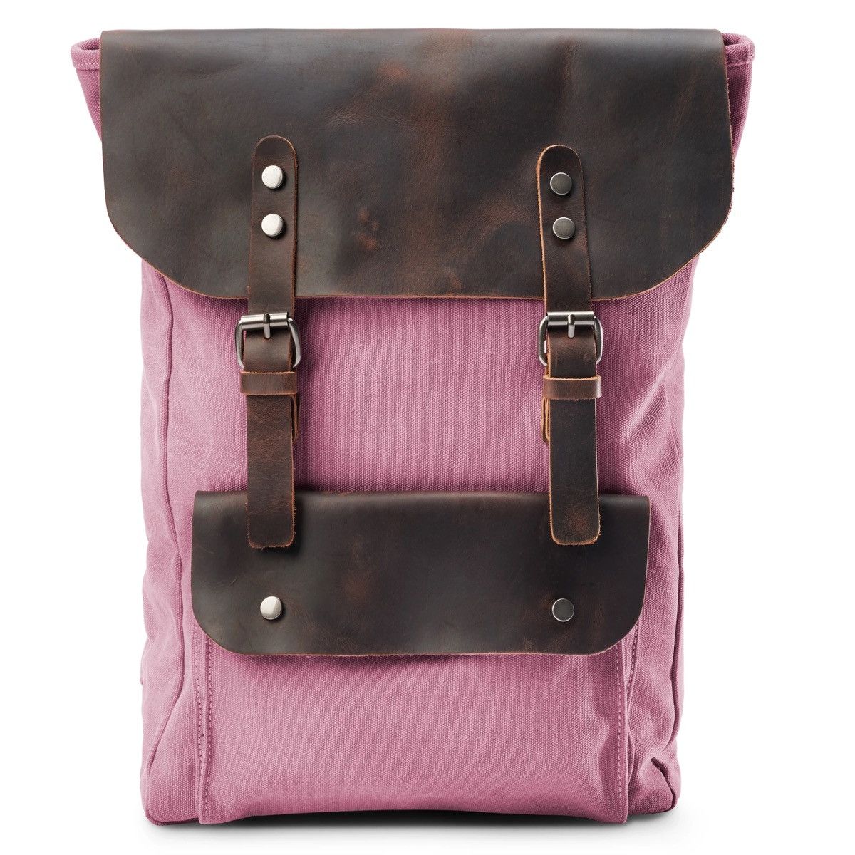 Other Vintage-Style Pink Leather & Canvas Backpack Size ONE SIZE - 1 Thumbnail