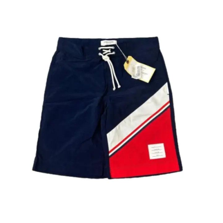 Thom Browne Thom Browne Classic Color Block Drawstring Shorts 0079 Size US 26 / EU 42 - 1 Thumbnail