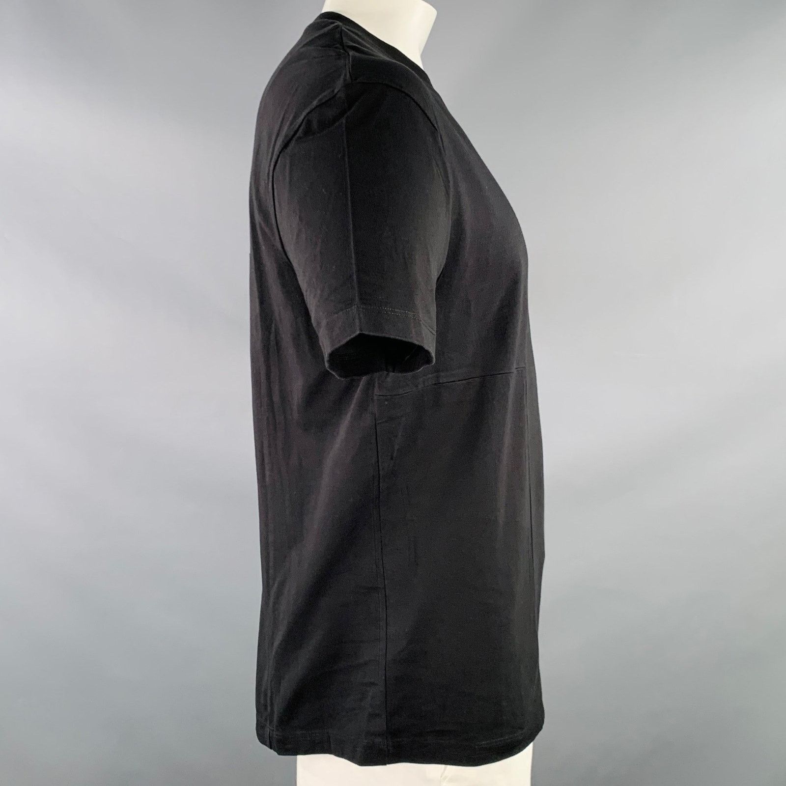 McQ Alexander McQueen Size L Black White Cobra Club Print Cotton Crew Neck T-shirt Size US L / EU 52-54 / 3 - 3 Thumbnail