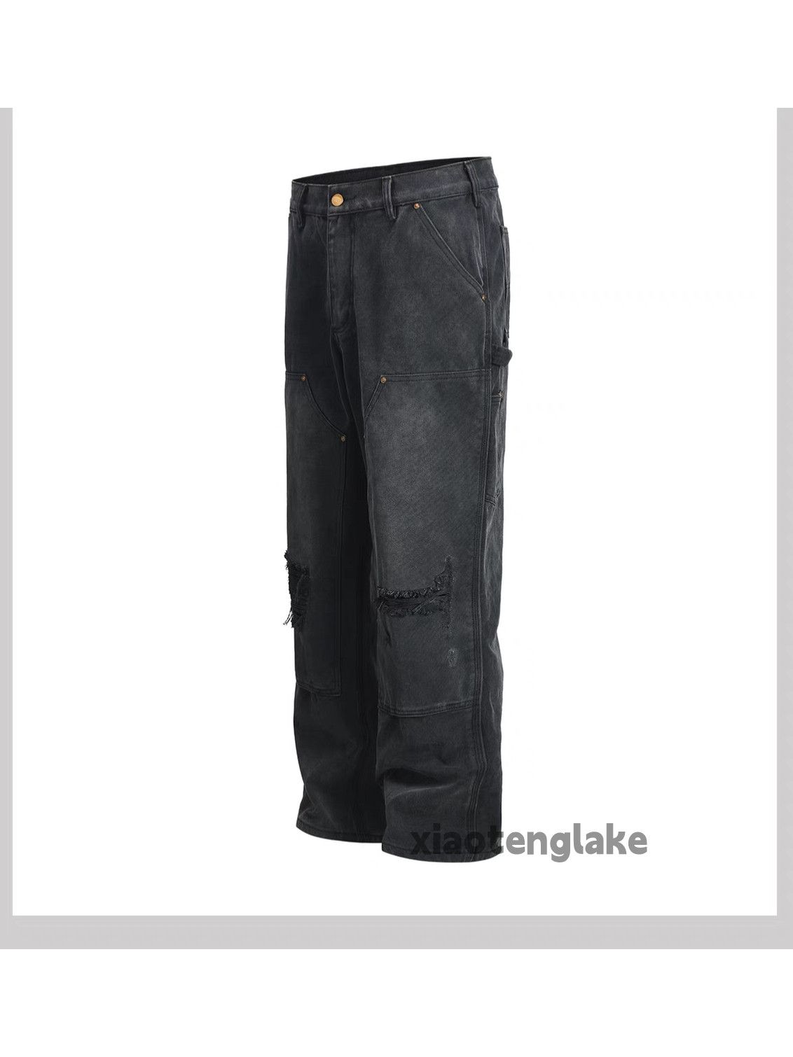Jean × Vintage washed faded utility outdoor workwear carpenter jeans Size US 34 / EU 50 - 2 Thumbnail