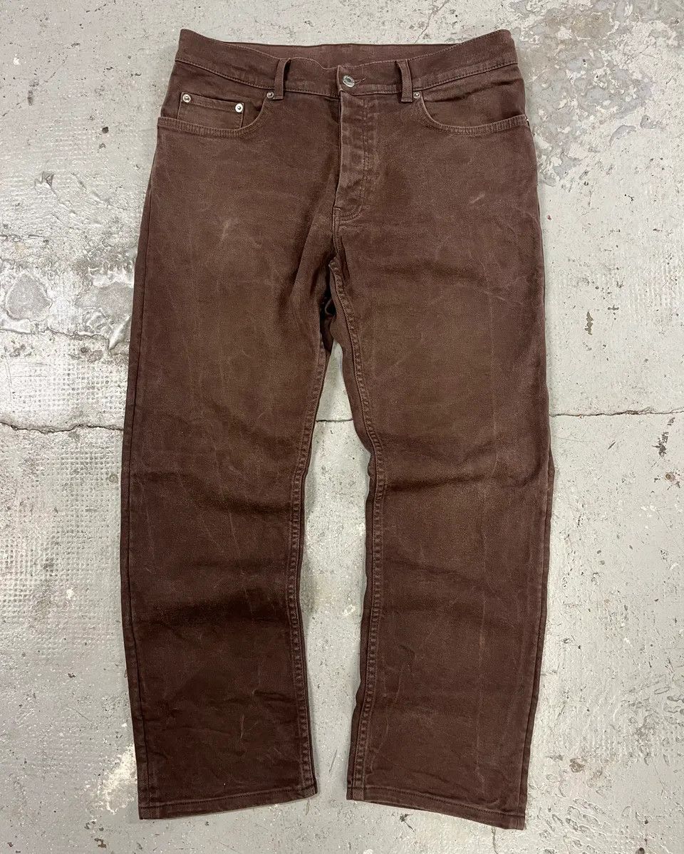 Helmut Lang × Vintage Helmut Lang Brown Classic Faded Pants Size US 32 / EU 48 - 1 Thumbnail