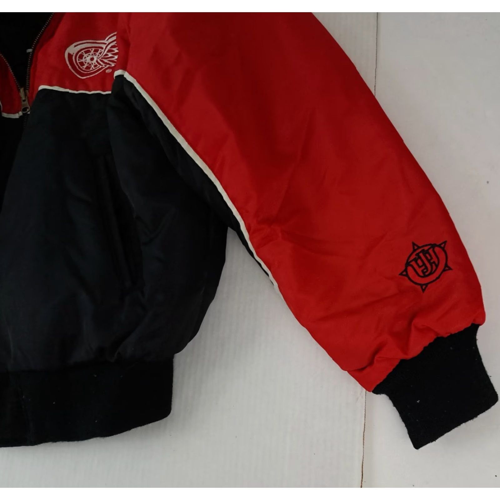 Hamilton VINTAGE Detroit Red Wings Leather Suede&Nylon Reversible Button Jacket Medium Size US M / EU 48-50 / 2 - 4 Thumbnail