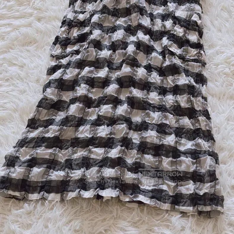 Comme des Garcons Comme des Garcons Silk-linen short-sleeved plaid skirt Size M / US 6-8 / IT 42-44 - 3 Thumbnail