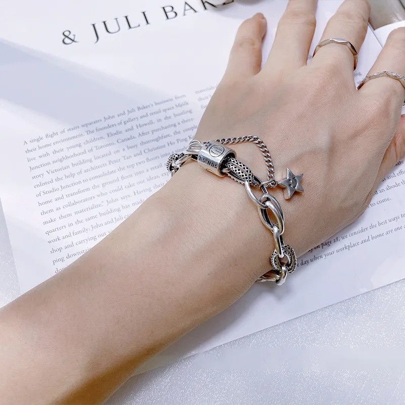 Jewelry Smile Face Thai Silver Female Tank Chains Jewelry Size ONE SIZE - 3 Thumbnail