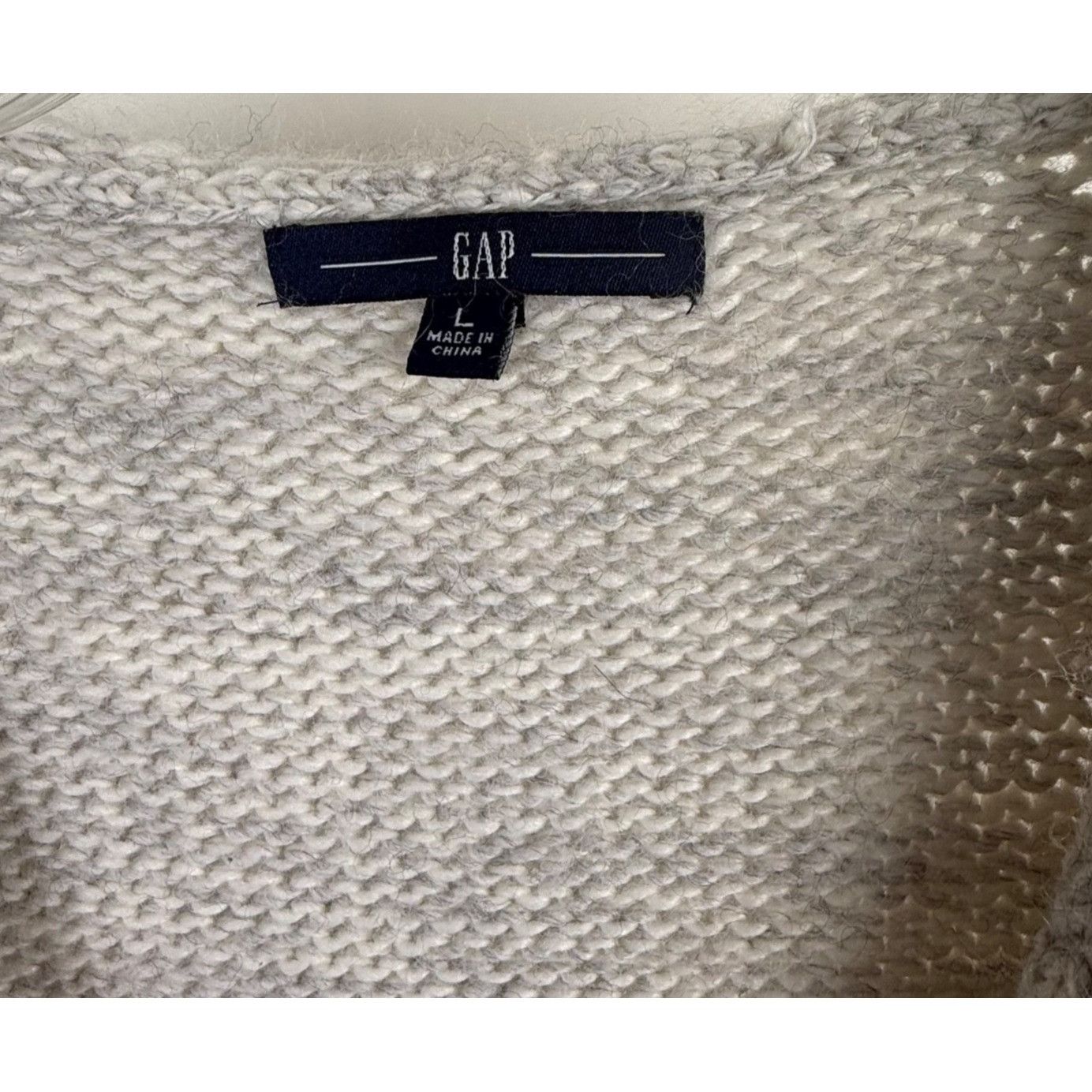 Gap Gap Women's Marled Knit Babydoll Cardigan Wool-Blend Sweater Size L / US 10 / IT 46 - 3 Thumbnail