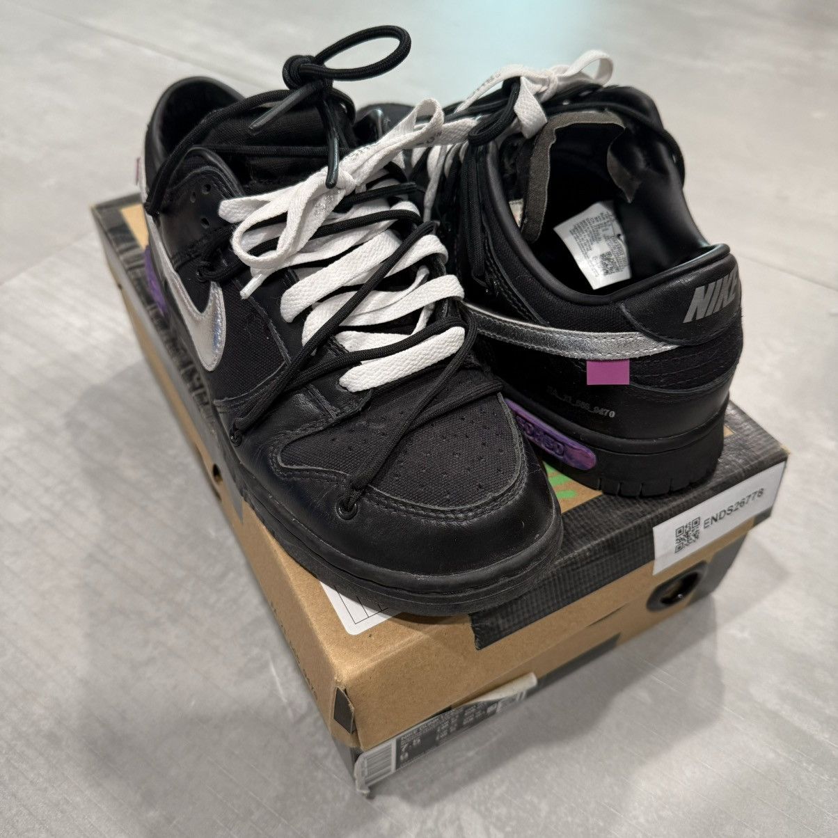 Nike × Off-White Off White Nike Dunk Low Lot 50 size 7.5 Size US 7.5 / EU 40-41 - 1 Thumbnail