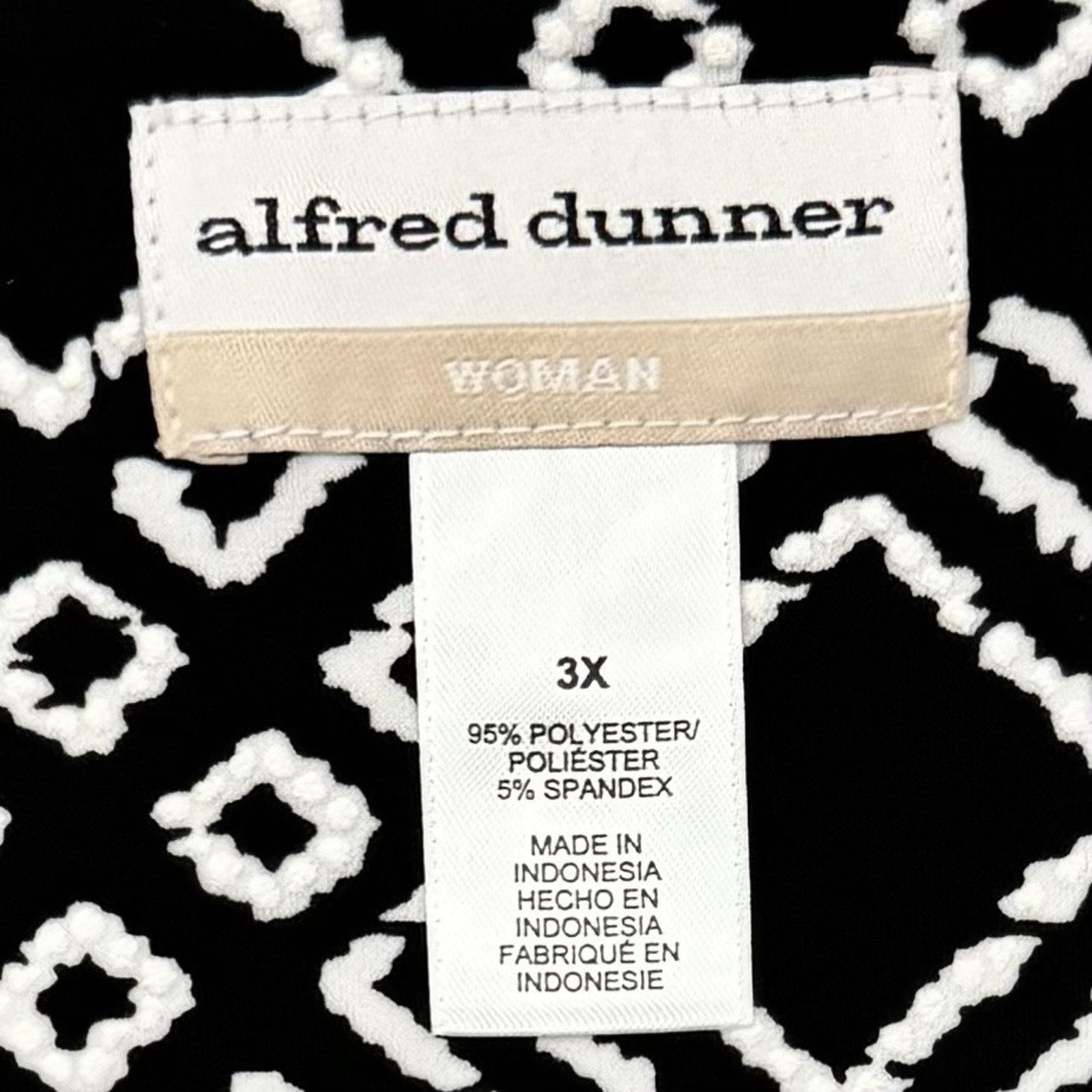 Other Alfred Dunner Blouse Womens 3X Plus Boho Jacquard Knit Size 3XL / US 20-22 - 6 Thumbnail