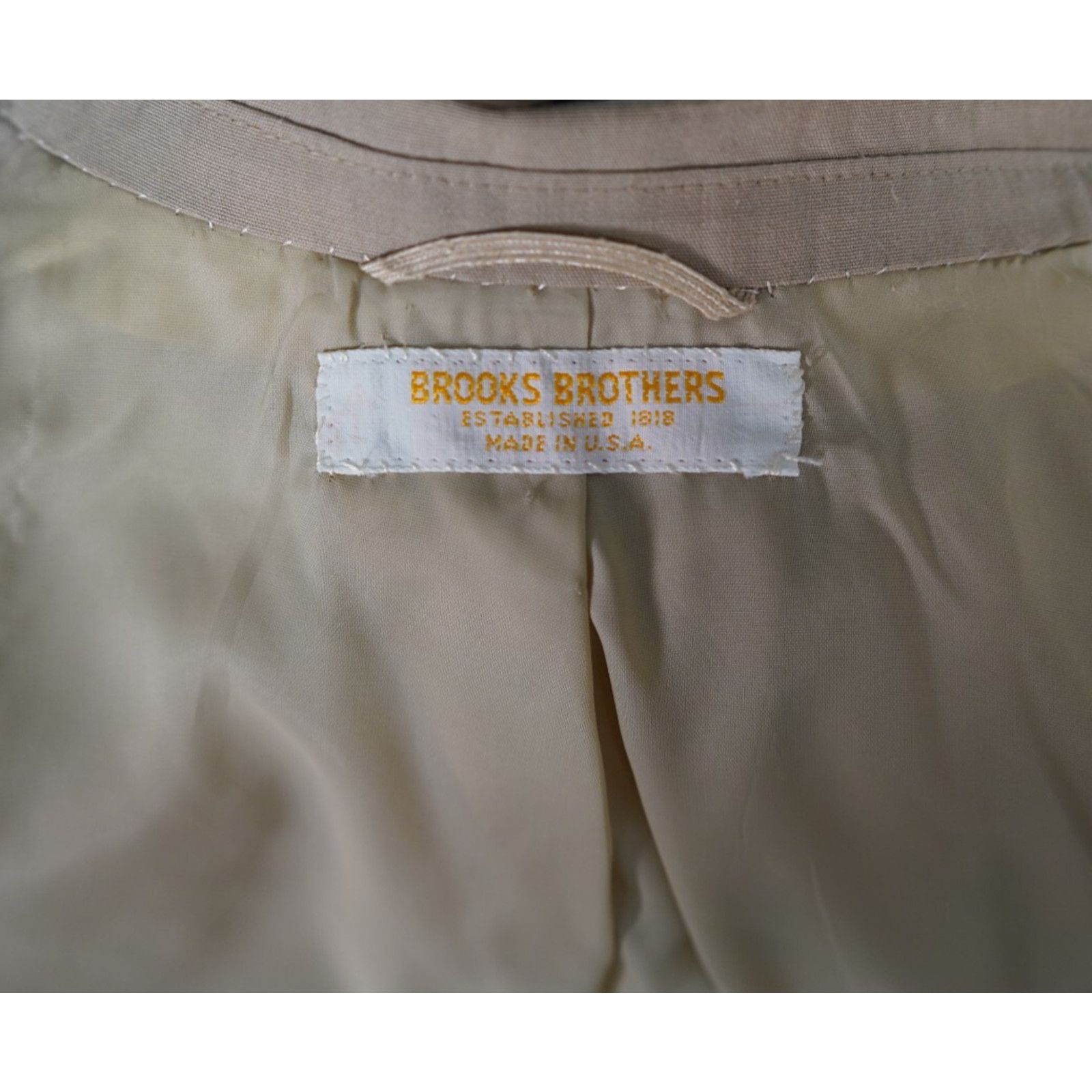 Brooks Brothers Vintage Brooks Brothers 60's Sport Coat Mens 42R Tan Size 42R - 6 Thumbnail