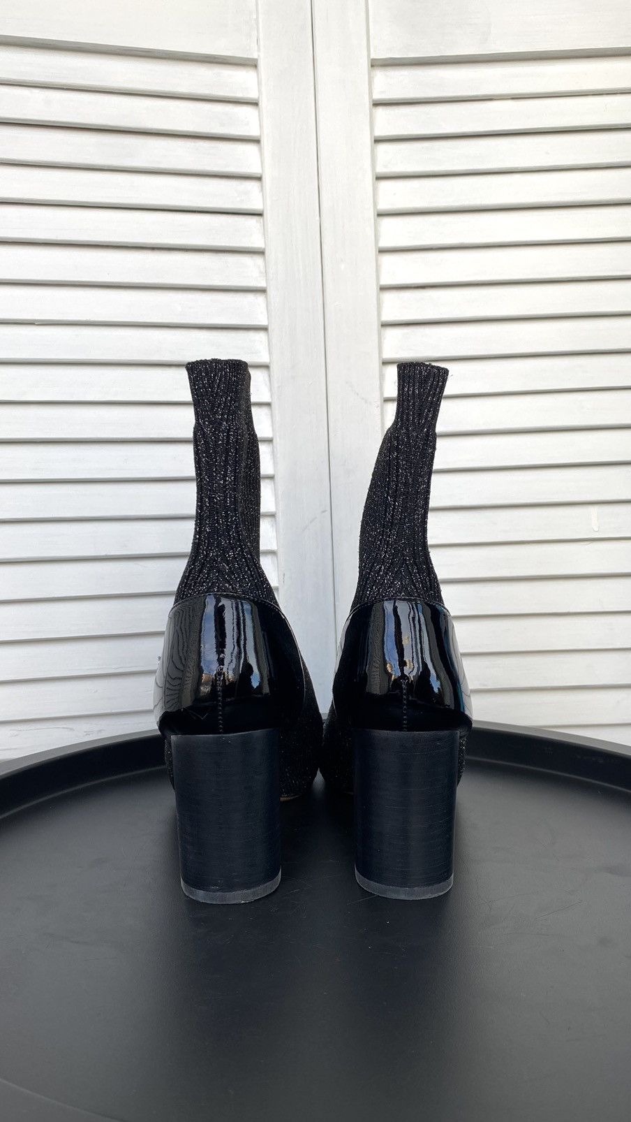 Japanese Brand × Sandro Sandro Knit Glitter Sock Black Boots Size US 8 / IT 38 - 7 Thumbnail
