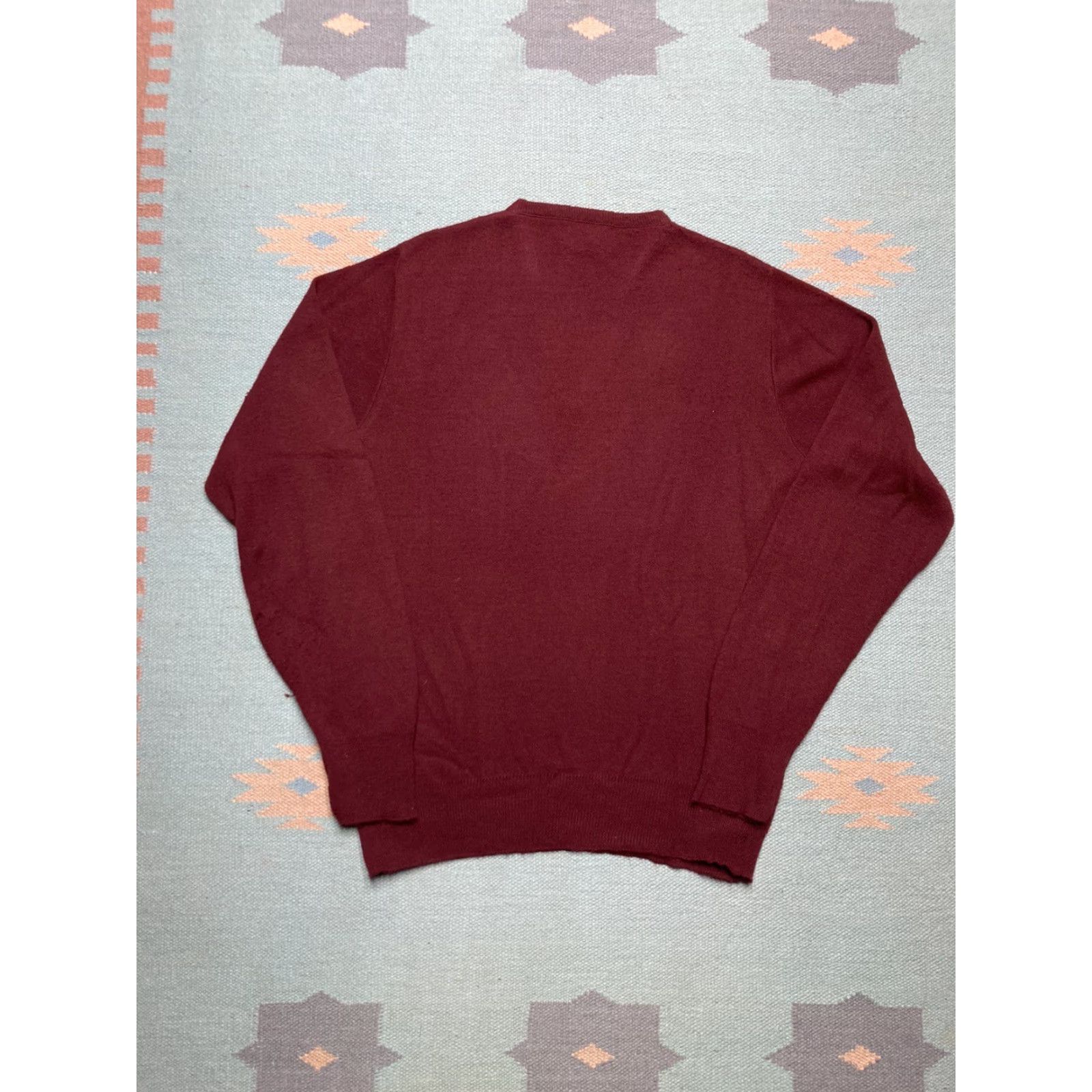 Vintage VINTAGE Puritan cardigan sweater Orlon acrylic burgundy maroon dots large Cardigan Men L Red 1970s Size US L / EU 52-54 / 3 - 6 Thumbnail