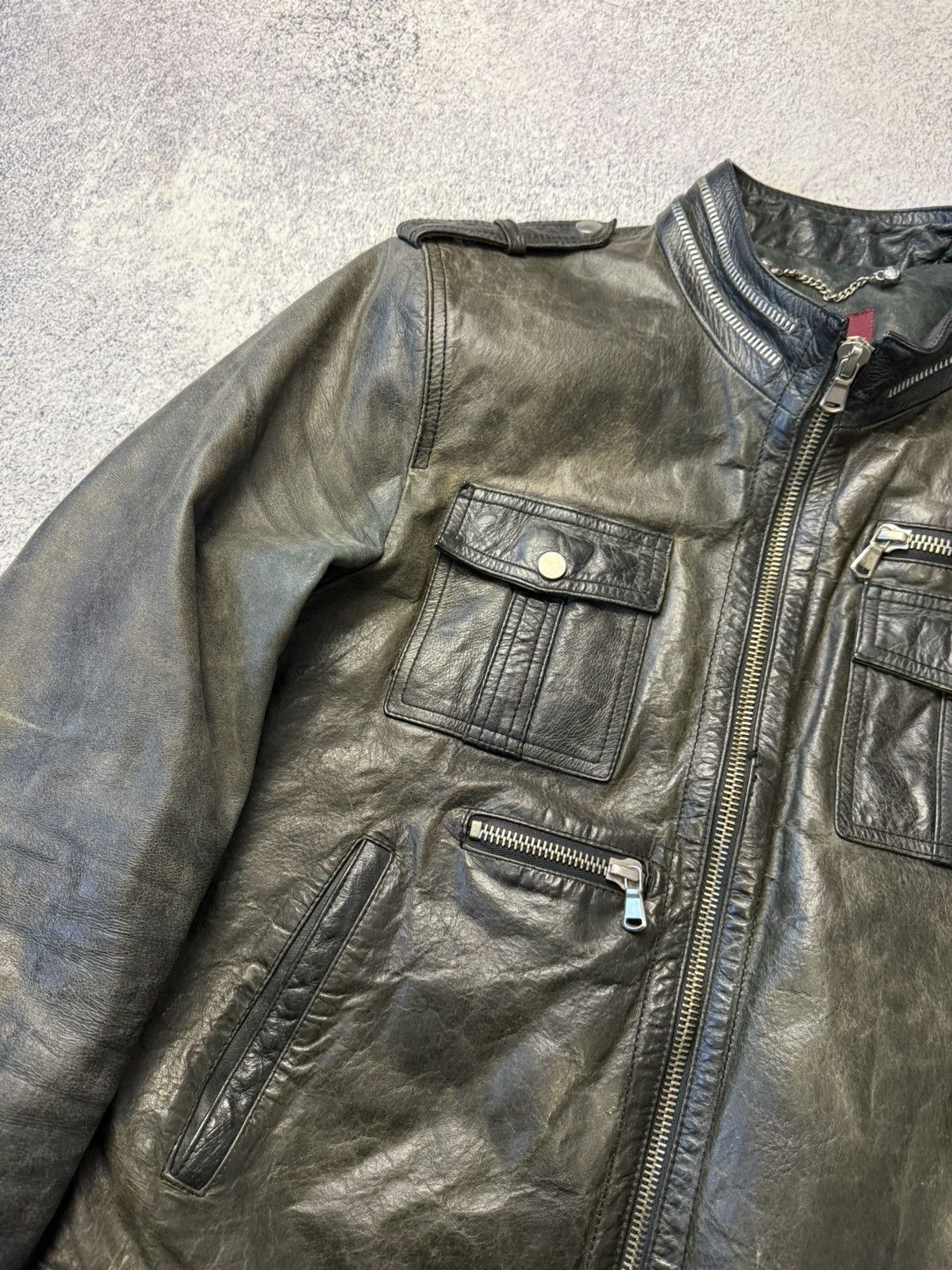 Leather Crazy True Vintage Cycle Rider Leather Jacket Biker Rare Y2K Size US L / EU 52-54 / 3 - 10 Thumbnail