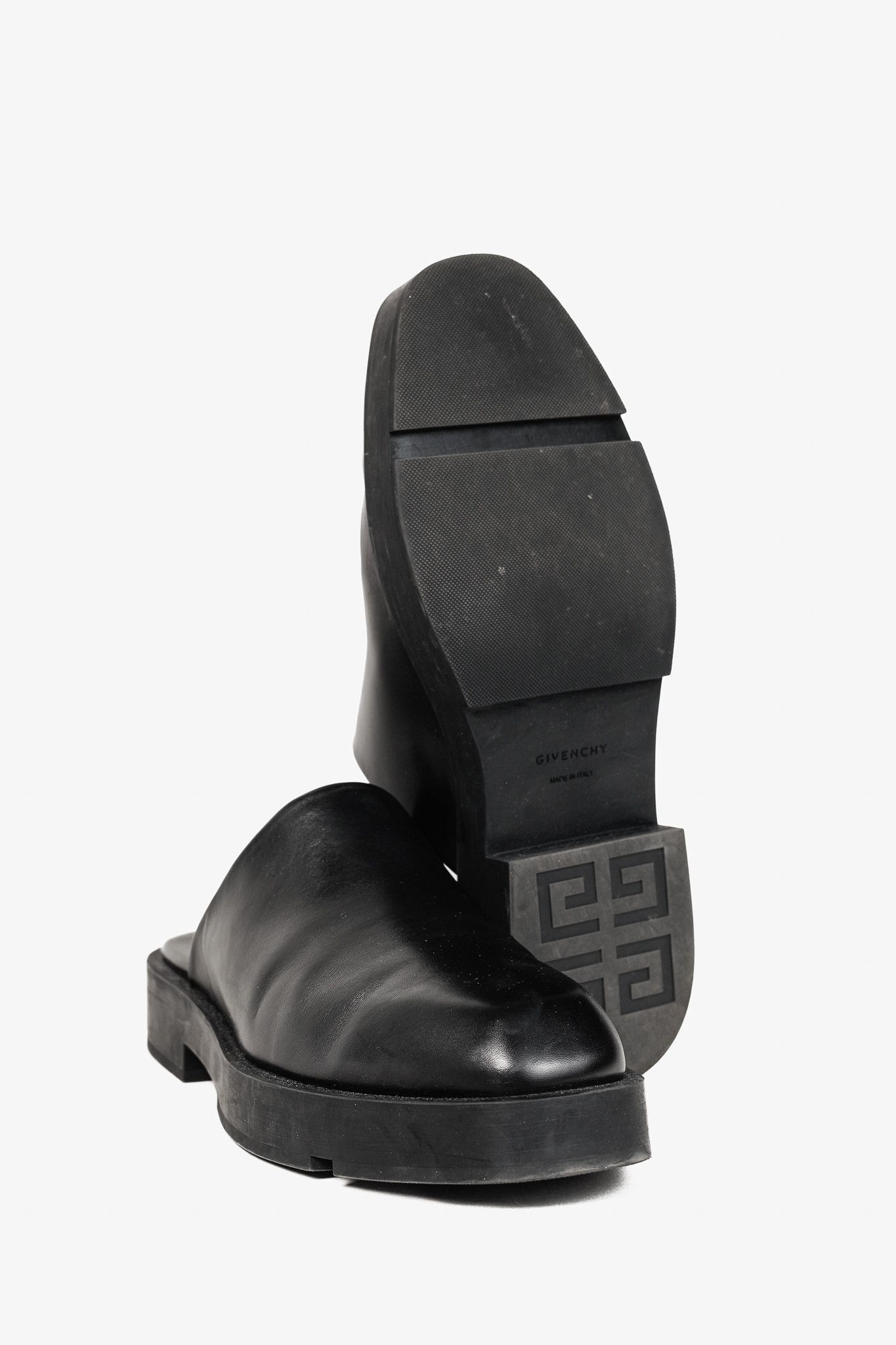 Givenchy Givenchy Black Calf Leather Squared Show Backless Loafers Size US 11 / EU 44 - 4 Thumbnail