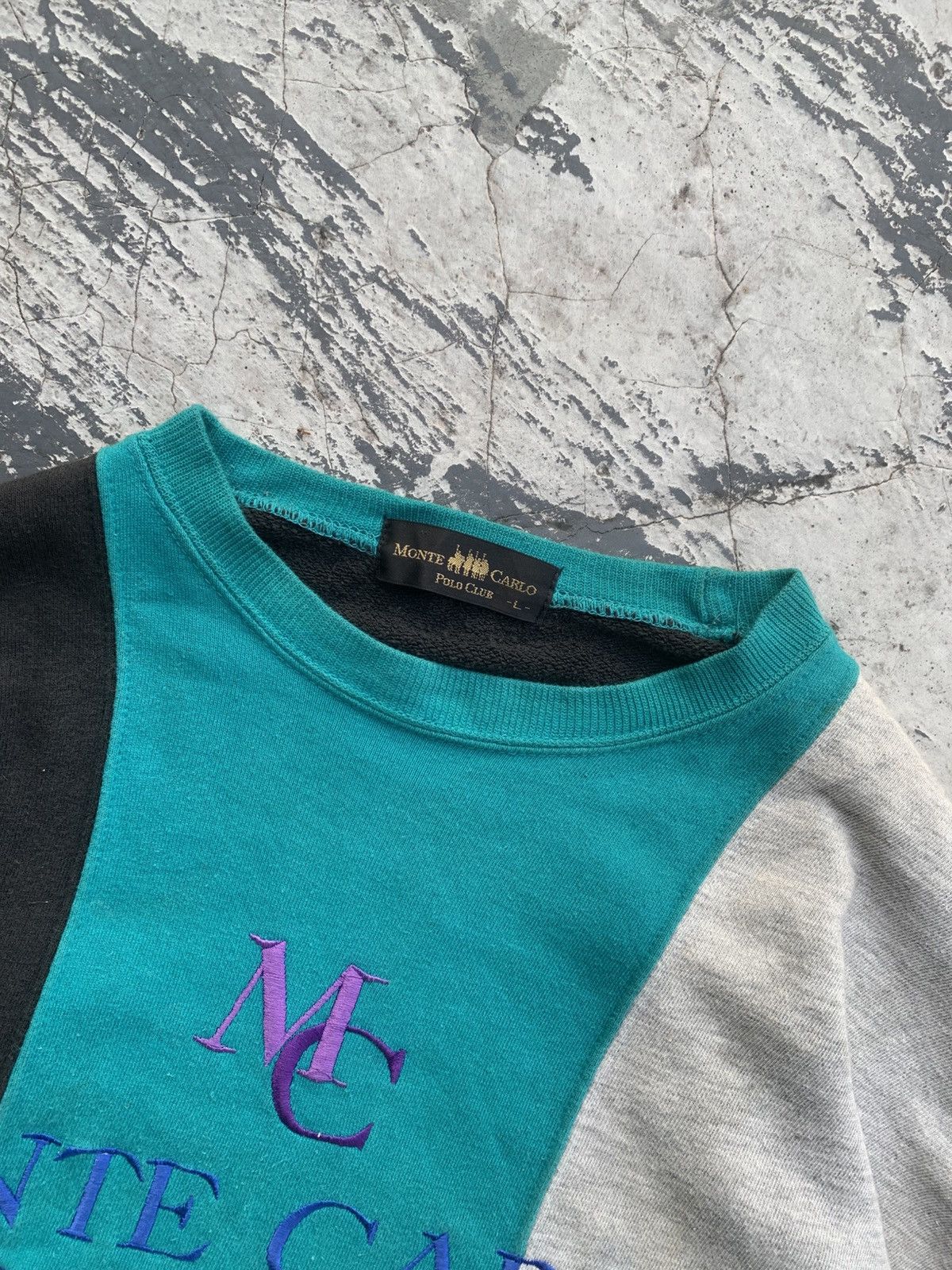 Vintage Vtg 🇮🇩80’s Polo Club Split Crewneck Monte Carlo Size L / US 10 / IT 46 - 4 Thumbnail