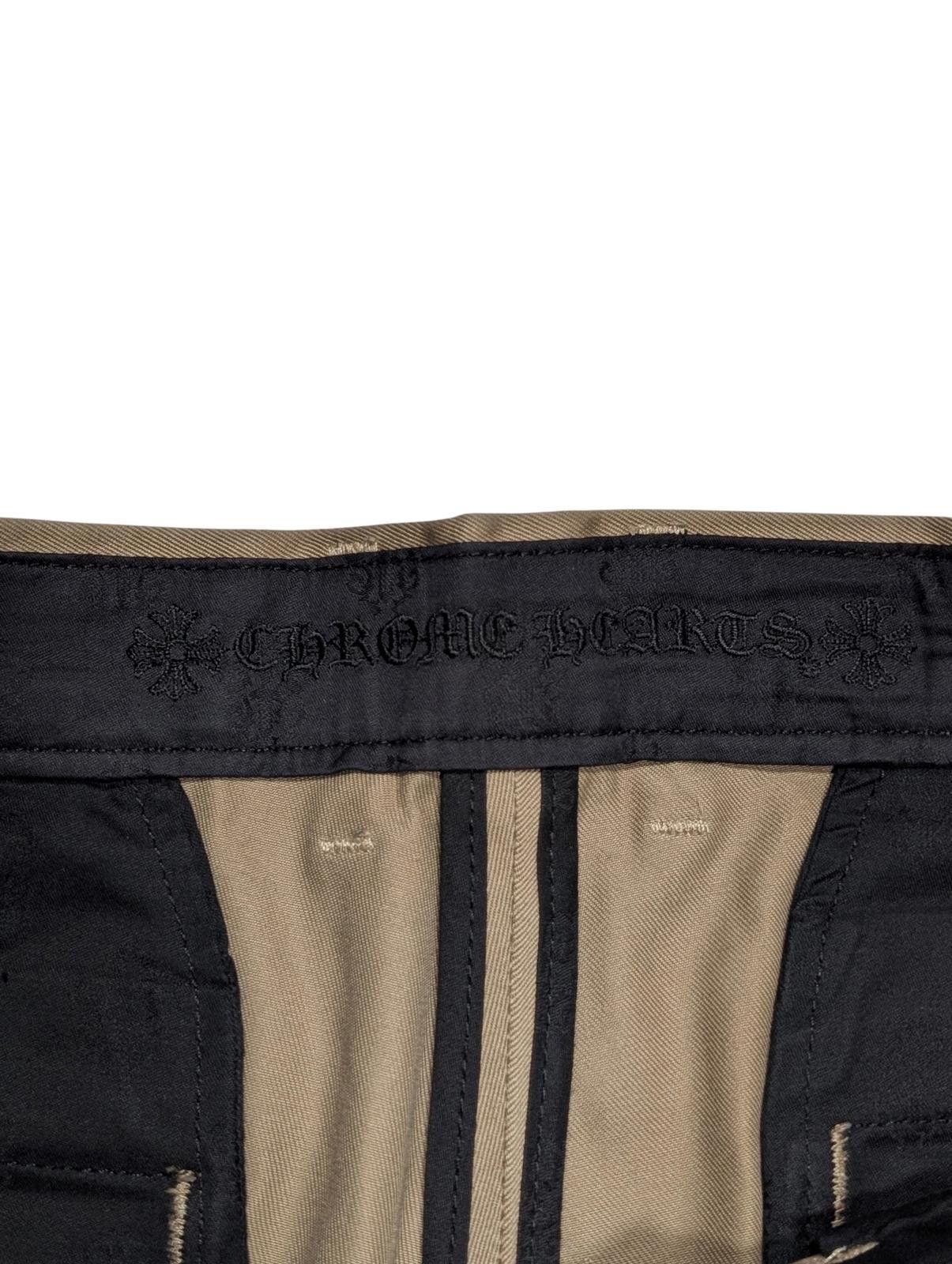 Chrome Hearts Khaki Leather Cross Patch Chino Pants Size US 34 / EU 50 - 6 Thumbnail