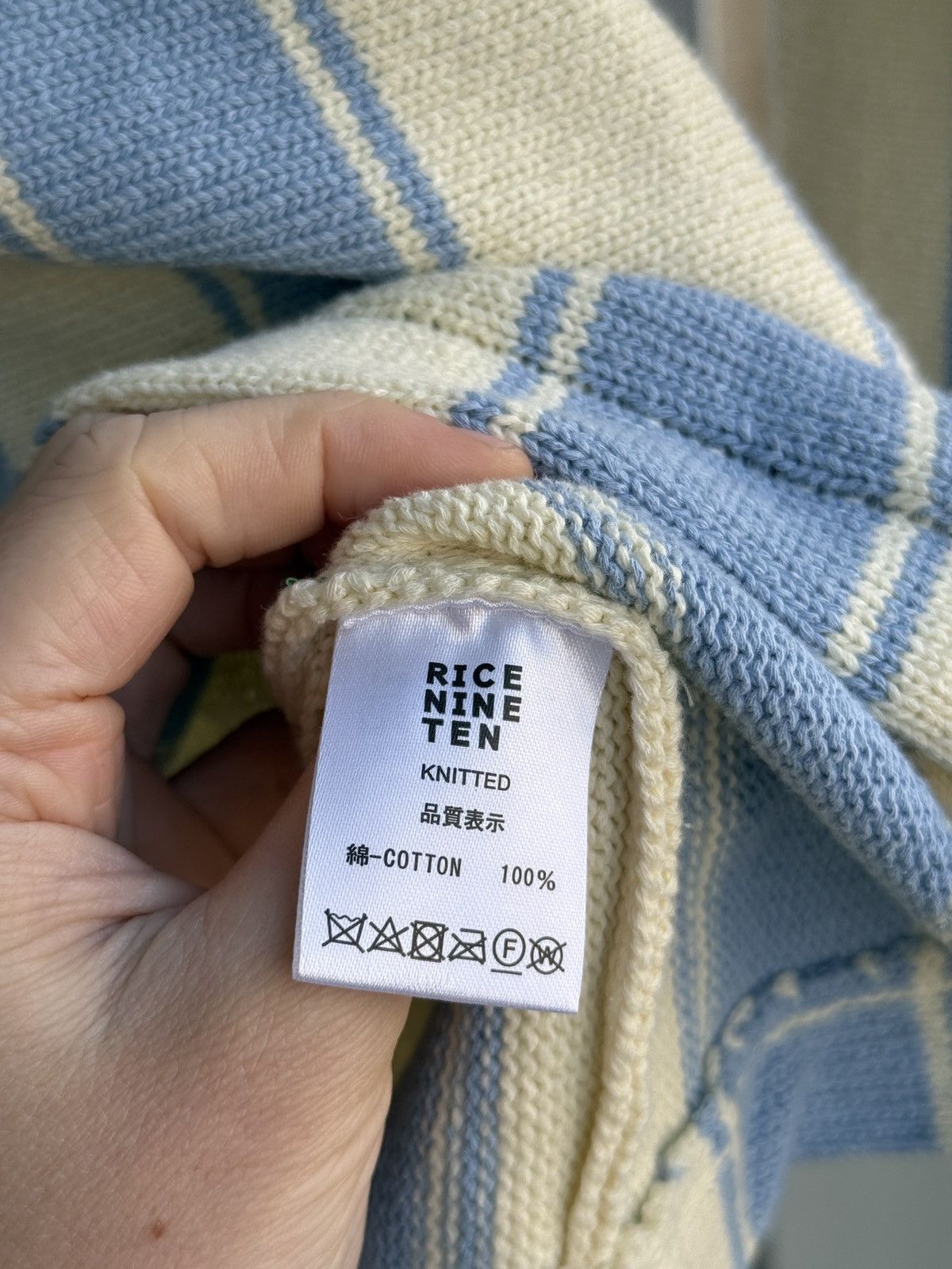 Japanese Brand Rice Nine Ten Knitted Jersey Sweater Size US L / EU 52-54 / 3 - 5 Thumbnail