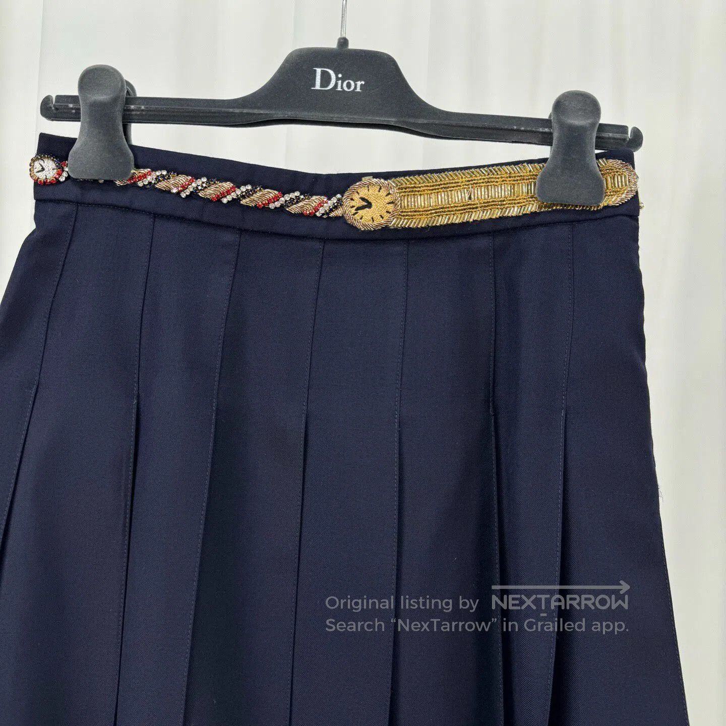 Thom Browne Thom Browne Crystal Gold Thread Color-Stripe Pleated Skirt Size XS / US 0-2 / IT 36-38 - 6 Thumbnail