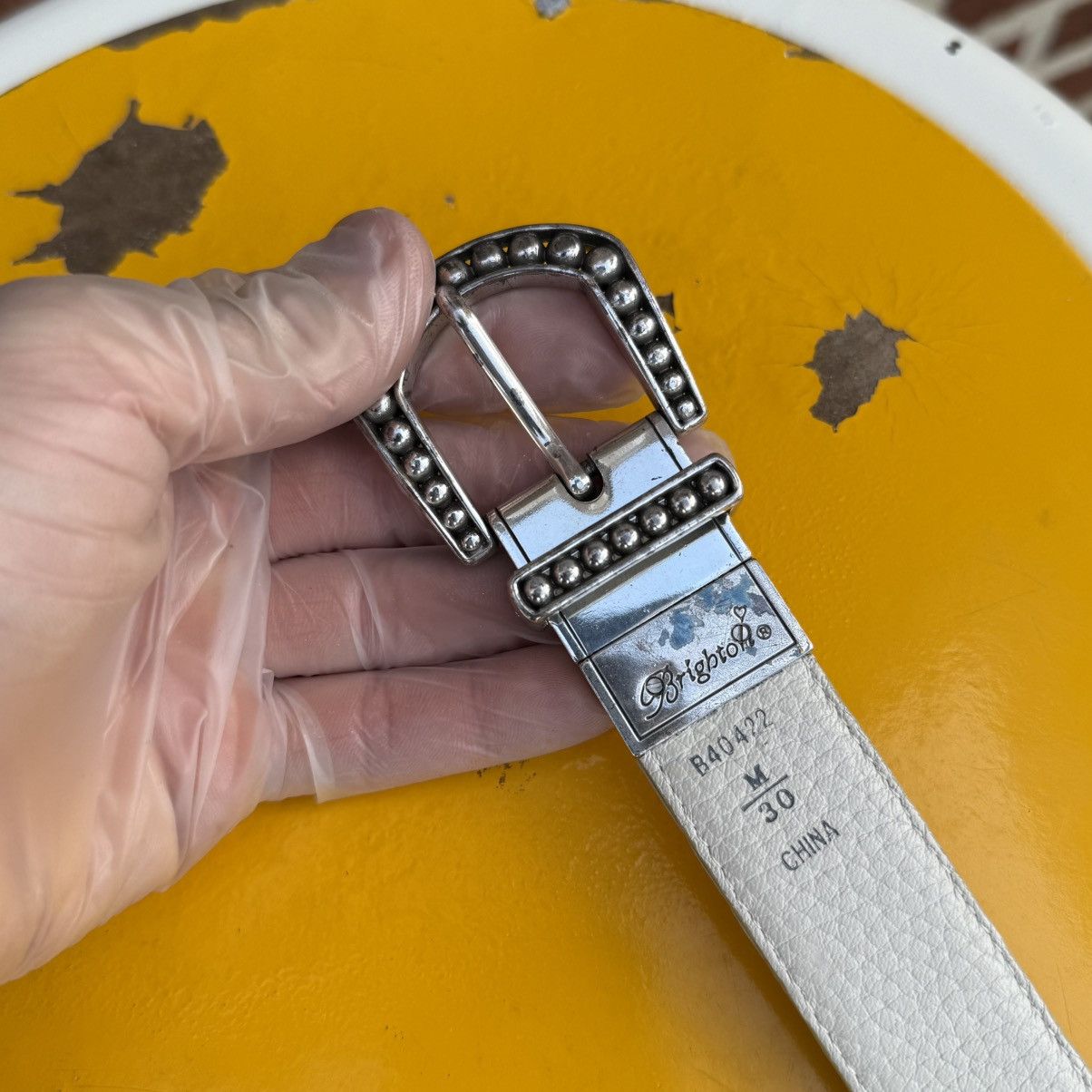 Brighton × Vintage Vintage Brighton Women’s Leather Belt Studded Buckle Western Size ONE SIZE - 5 Thumbnail