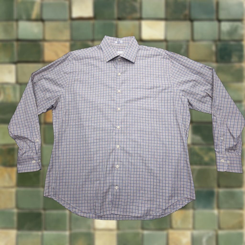 Peter Millar Peter Millar Shirt Mens XL Plaid Cotton Long Sleeve Button-Up Classic Casual Business Size US XL / EU 56 / 4 - 1 Thumbnail