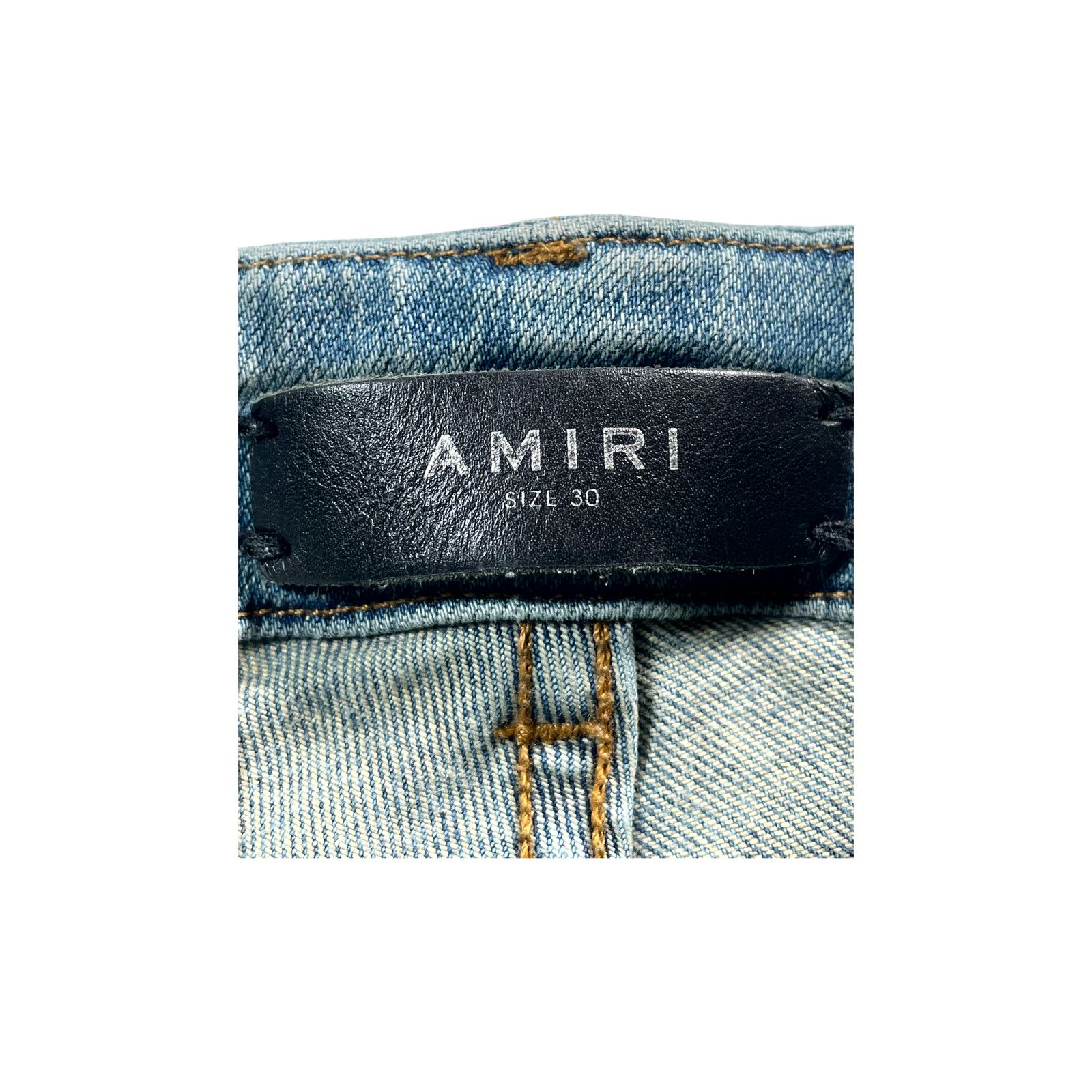 Amiri Amiri MX1 Cargo Patch Light Wash & Black Jeans Size US 30 / EU 46 - 10 Thumbnail