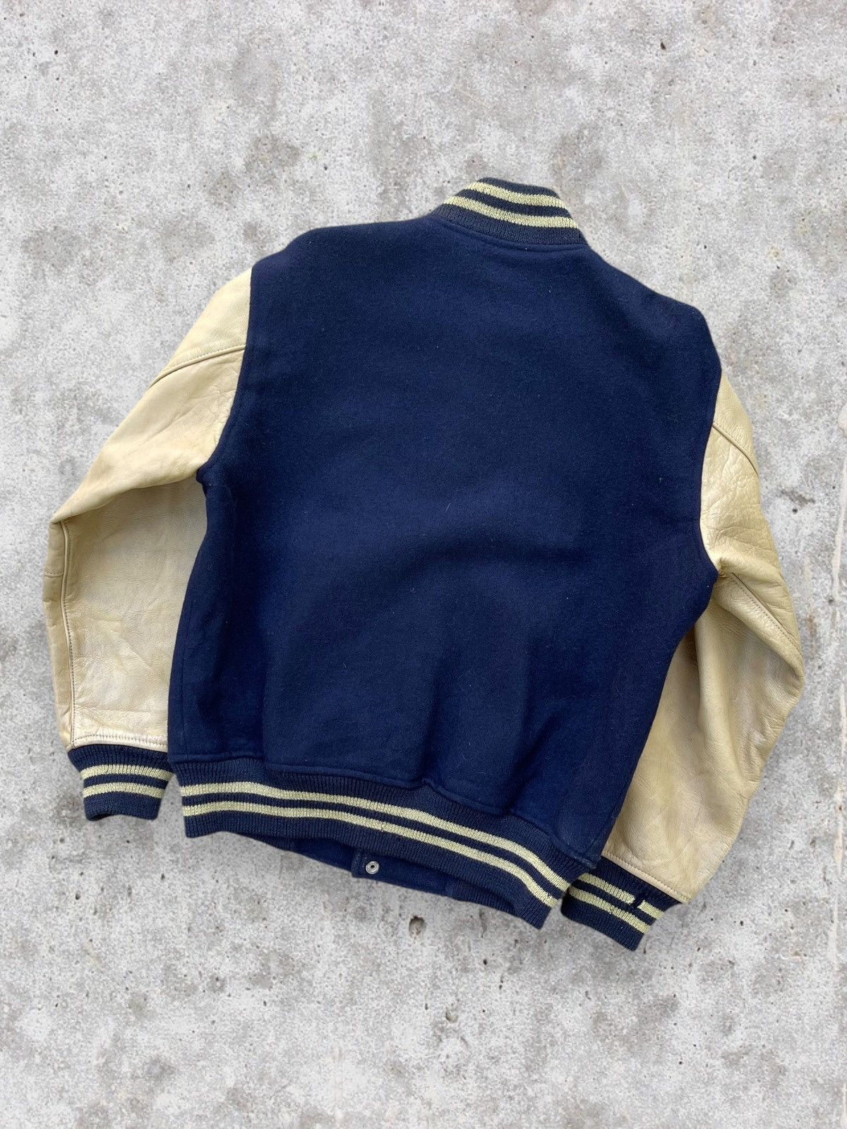 Vintage 🔥Vintage Van Jac Leather Sleeve Varsity Jacket Size US M / EU 48-50 / 2 - 4 Thumbnail