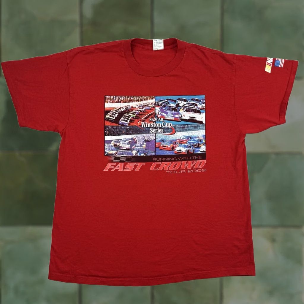 Delta VINTAGE Delta Winston Cup T Shirt Adult XL Nascar Racing 2002 Y2K American Hipster Red Cotton Shirts Mens XL Size US XL / EU 56 / 4 - 1 Thumbnail