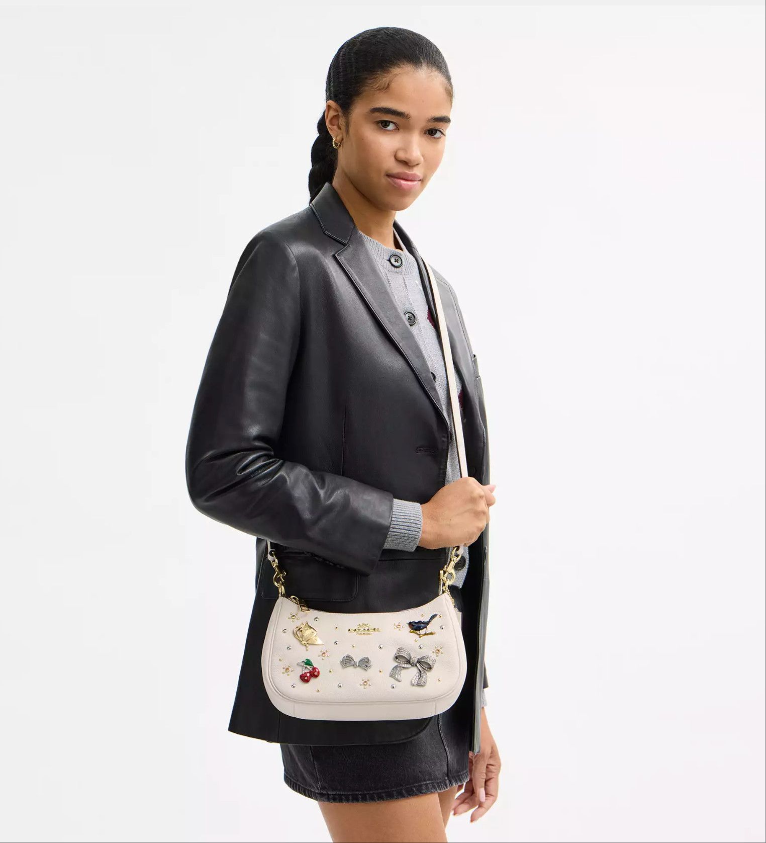 Coach NWT Coach Teri Shoulder Bag With Pins CCE87 Size ONE SIZE - 9 Thumbnail