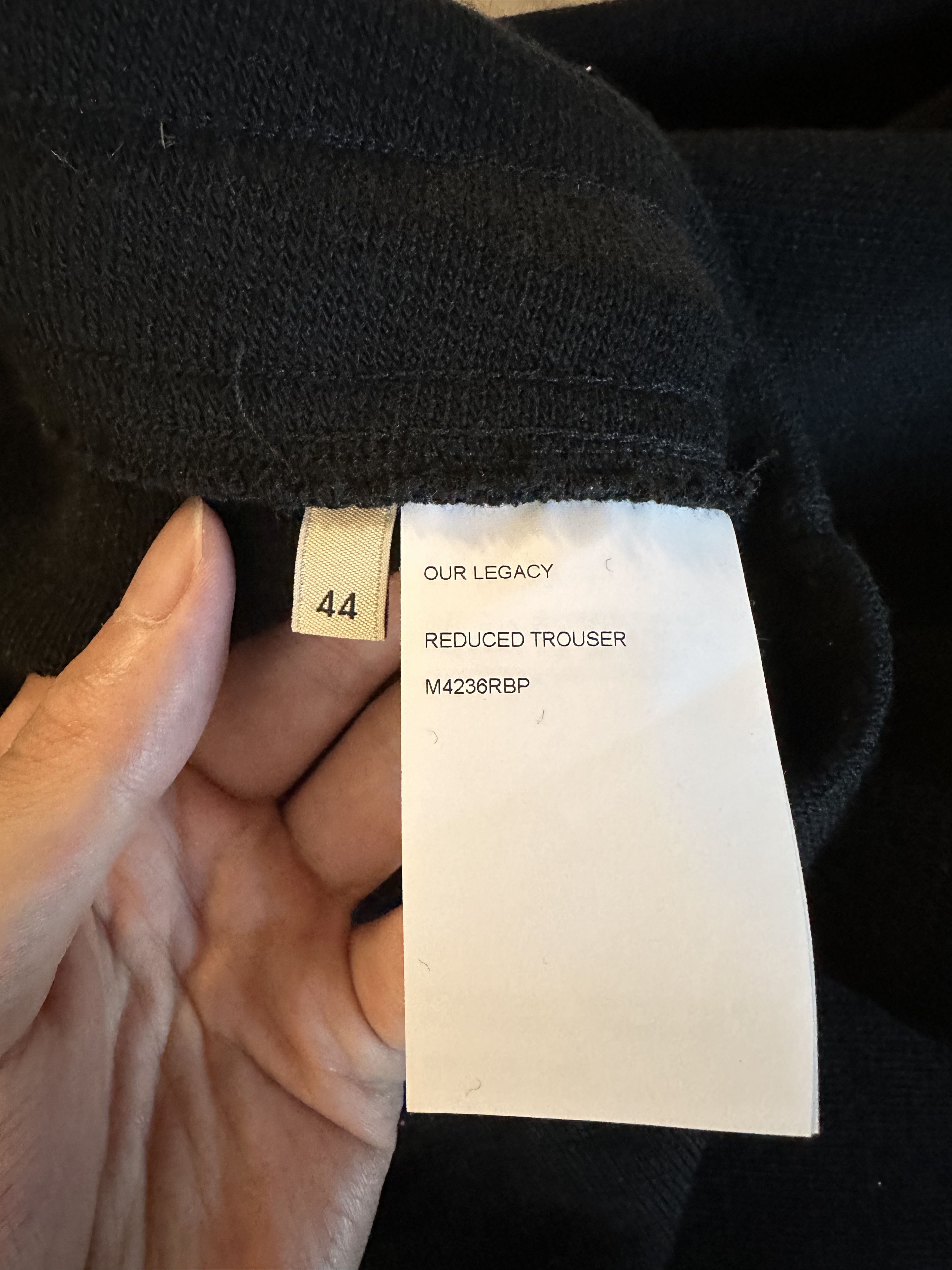 Our Legacy Reduced Trousers Black Pseudo Knit Size US 28 / EU 44 - 3 Thumbnail