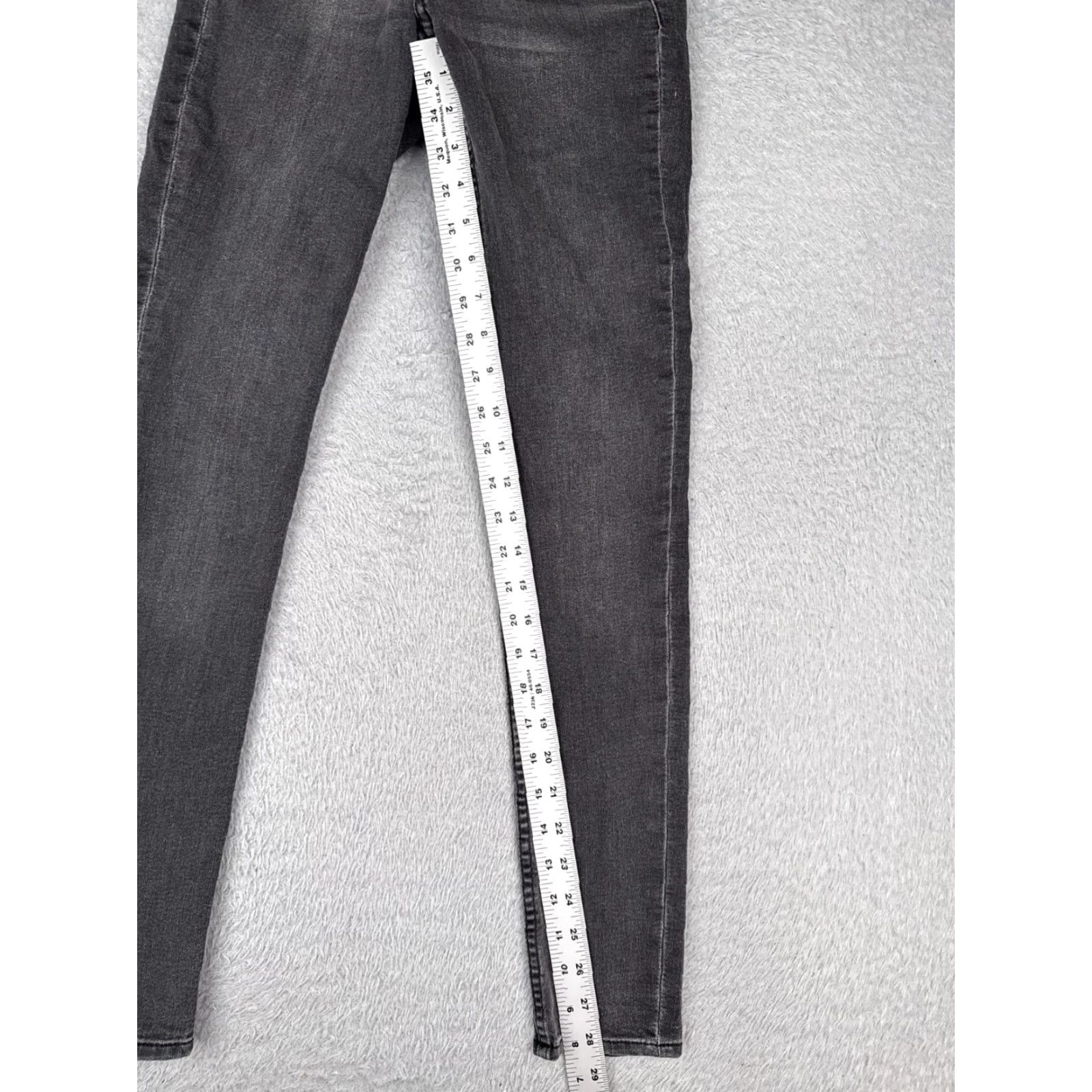 H&M H&M Divided Jeans Womens Skinny Black Mid Rise 24x29 Cotton Blend Denim 5-Pocket Stretch Distressed 2 Regular Jeans Mens Womens Boys Girls Size 26" / US 2 / IT 38 - 7 Thumbnail