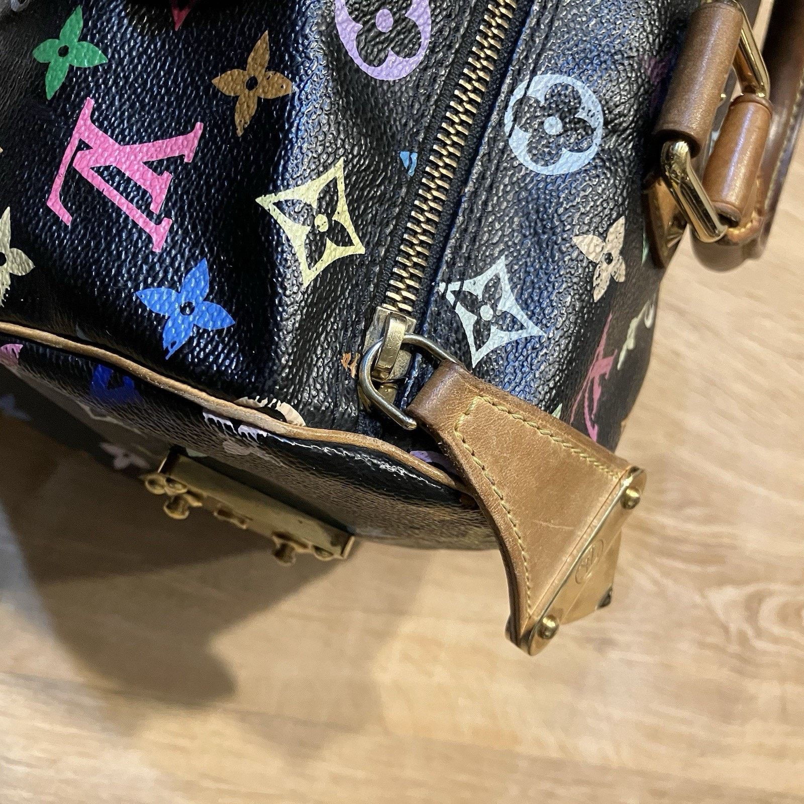 Louis Vuitton Louis Vuitton Takashi Murakami Speedy 30 Noir Bag Multicolor Size ONE SIZE - 6 Thumbnail