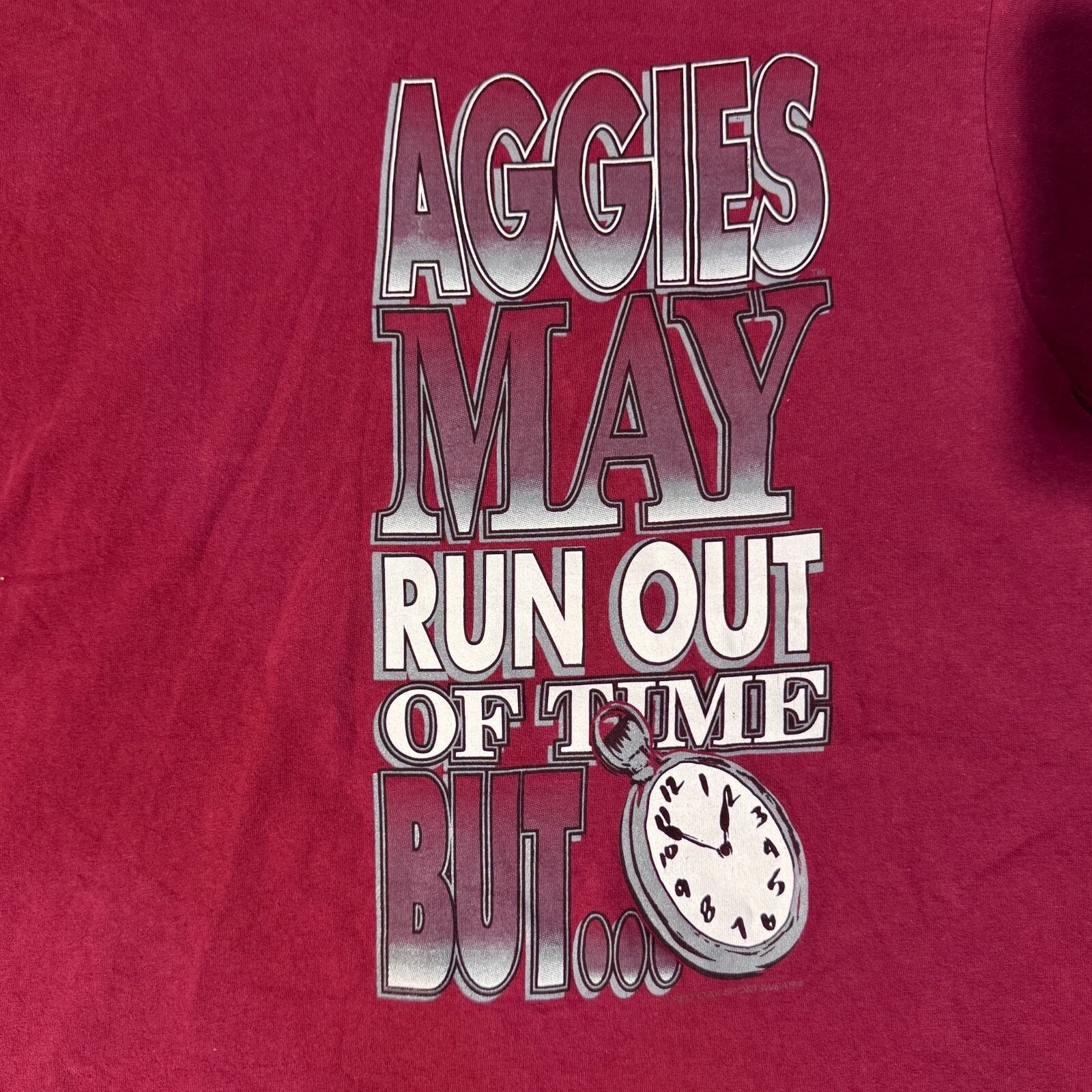 Gildan Vintage 90s Texas A&M Aggies College Football Tshirt XL Maro Size US XL / EU 56 / 4 - 2 Thumbnail