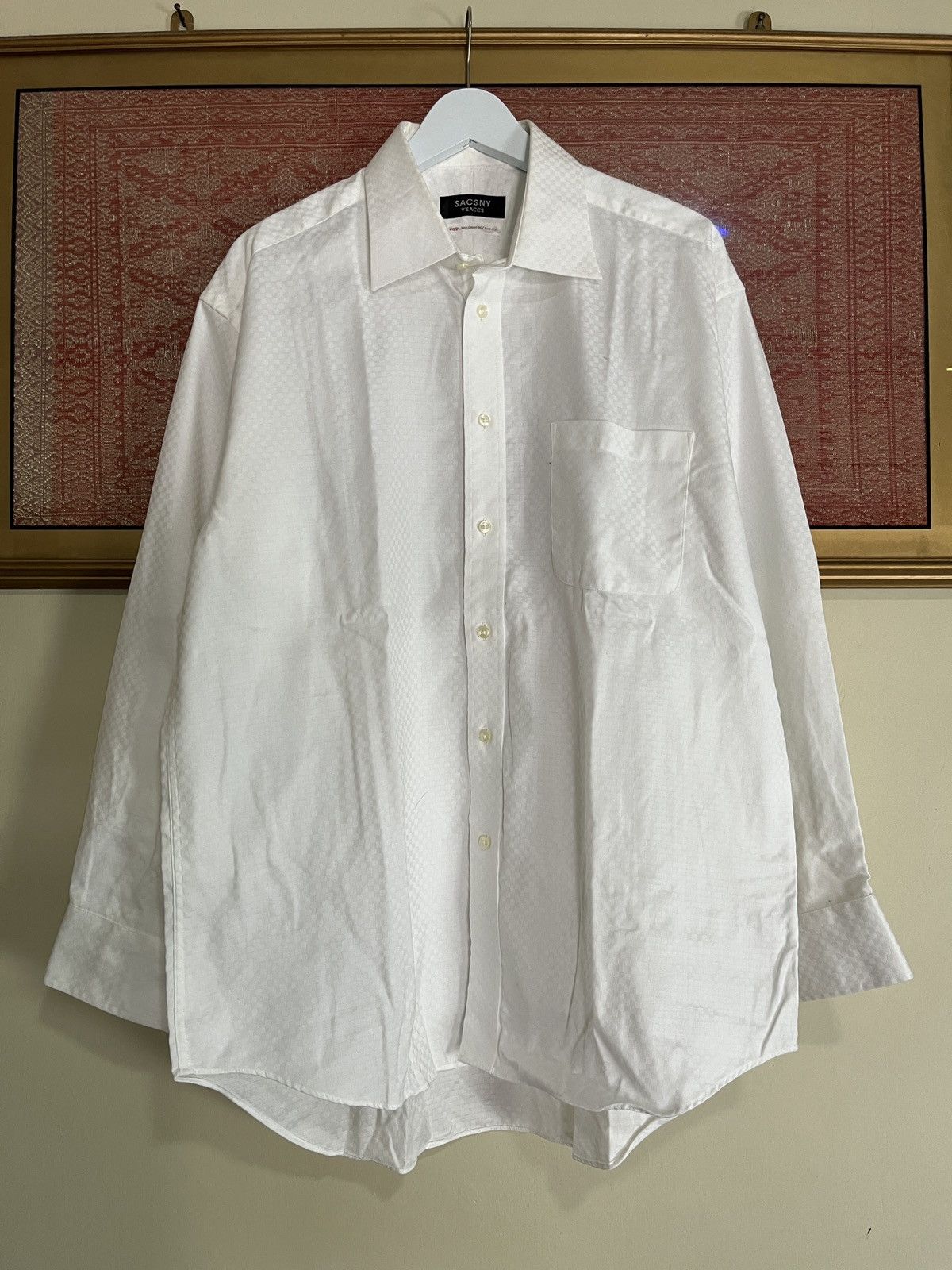 image of Vintage Sacsny Y’Saccs Button Up Shirt in White, Men's (Size XL)