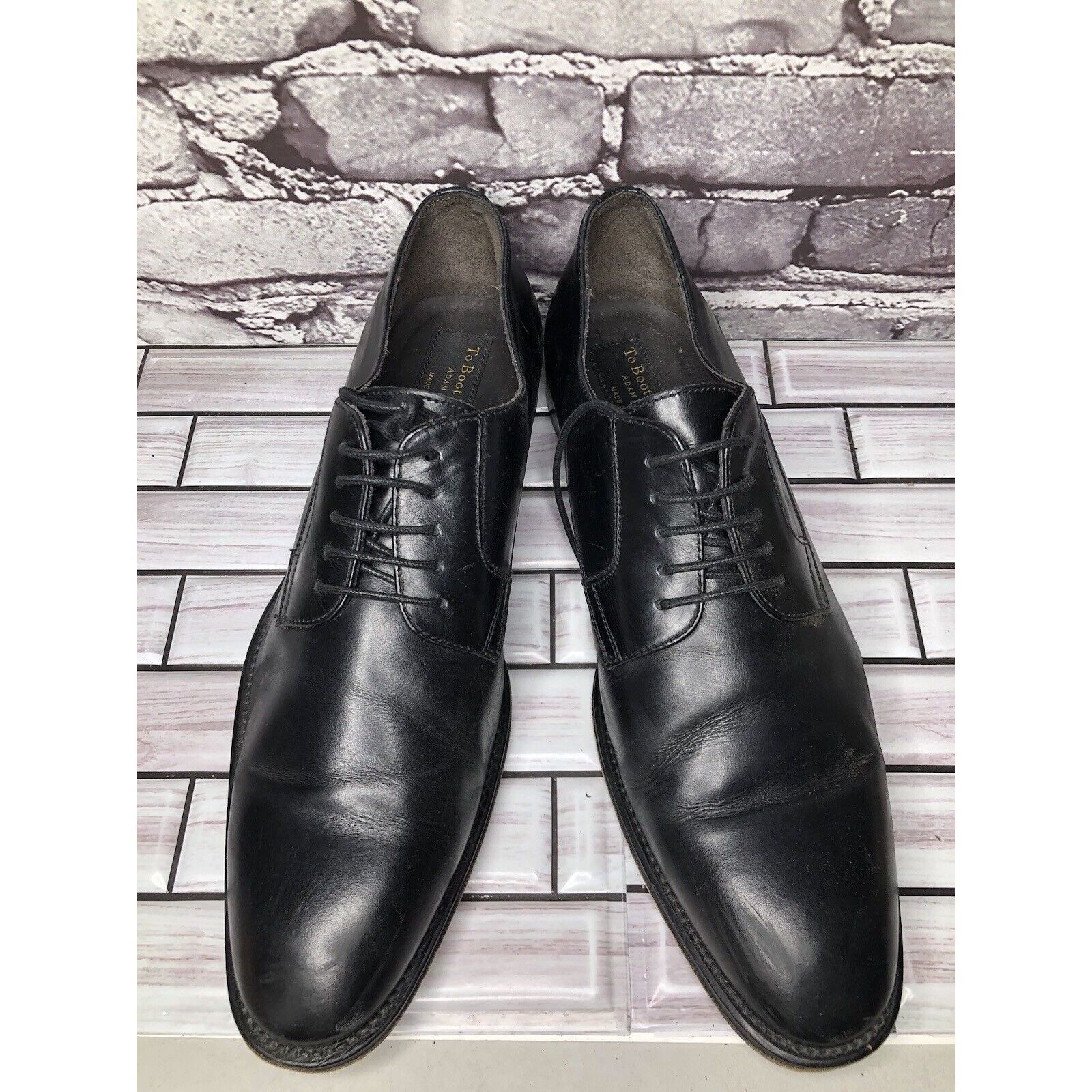 To Boot New York To Boot New York NUOVO Black Leather Lace Up Dress Oxfords M Size US 11 / EU 44 - 14 Thumbnail
