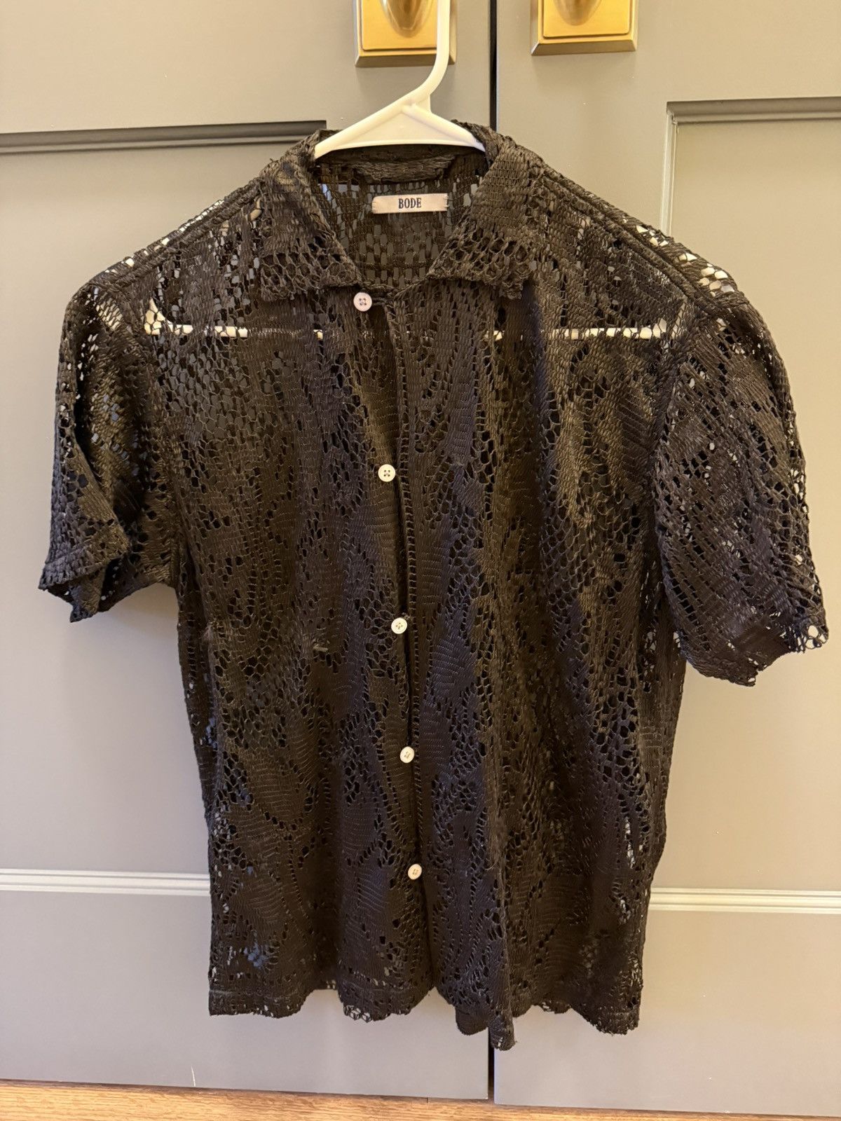 Bode Bode XS/S Black Lace Short Sleeve Shirt - worn once Size US S / EU 44-46 / 1 - 1 Thumbnail