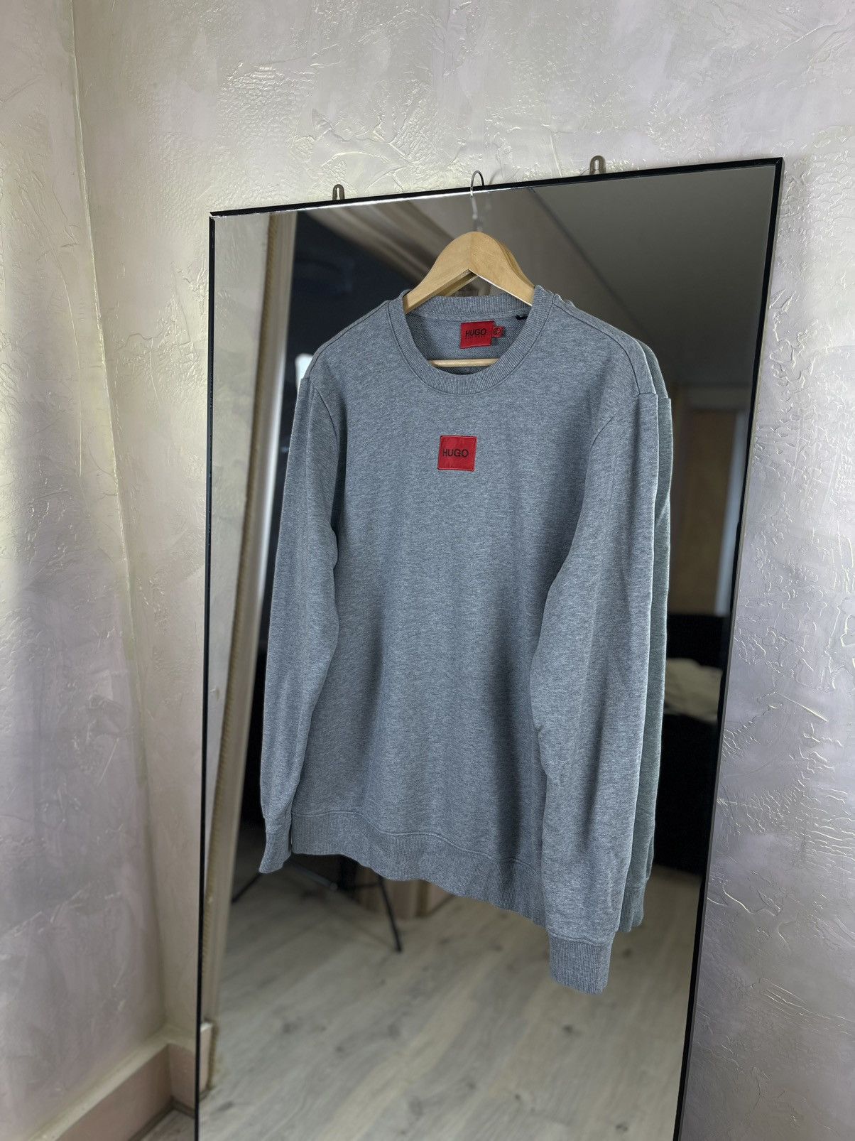 Hugo Boss HUGO Red Patch Diragol 212 Premium Cotton Grey Sweatshirt Size US XL / EU 56 / 4 - 1 Thumbnail