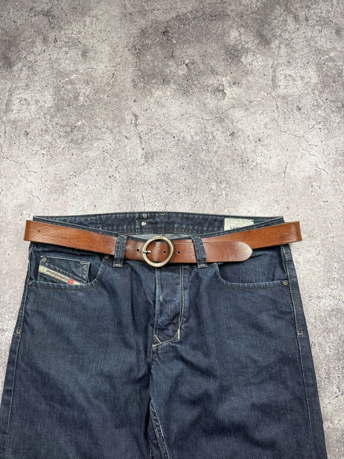 Diesel Vintage Diesel Leather Belt 90s Metal Letter Buckle Rare Y2K Size ONE SIZE - 1 Thumbnail