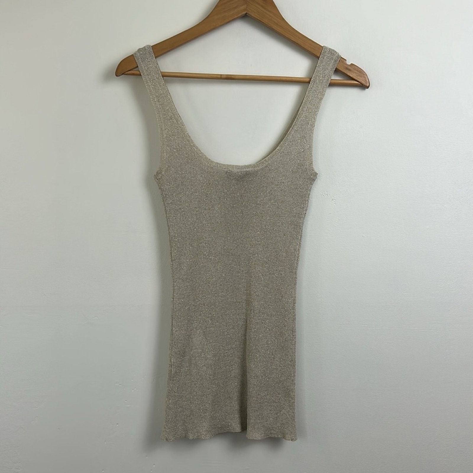 Bebe Vintage Bebe Gold Tank Blouse Size S / US 4 / IT 40 - 2 Thumbnail