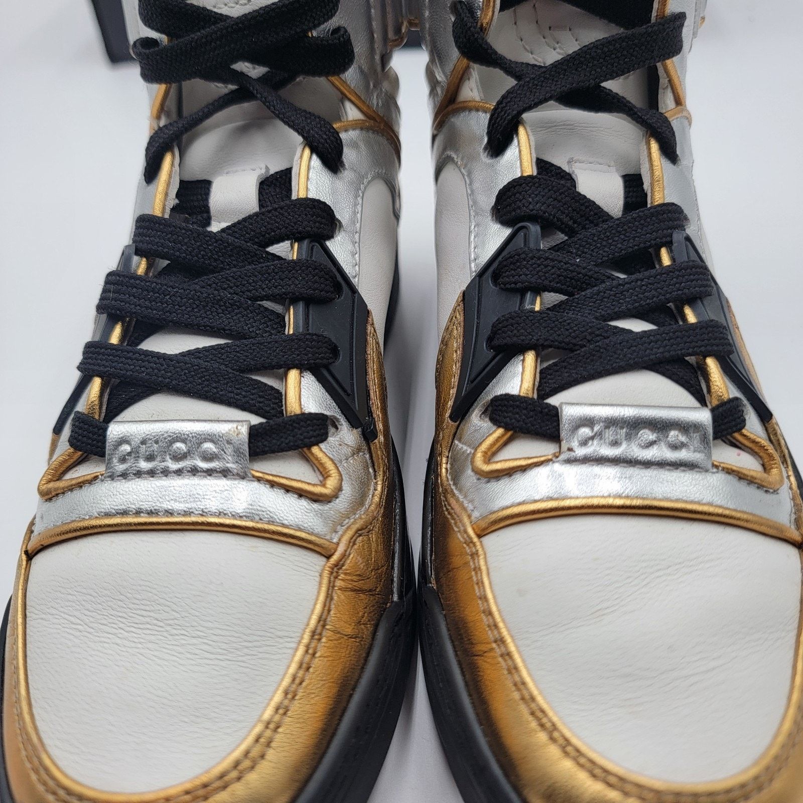 Gucci Gucci (388015) Interlocked GG Tri color Hi Top Sneakers EU35 Size US 5 / IT 35 - 10 Thumbnail