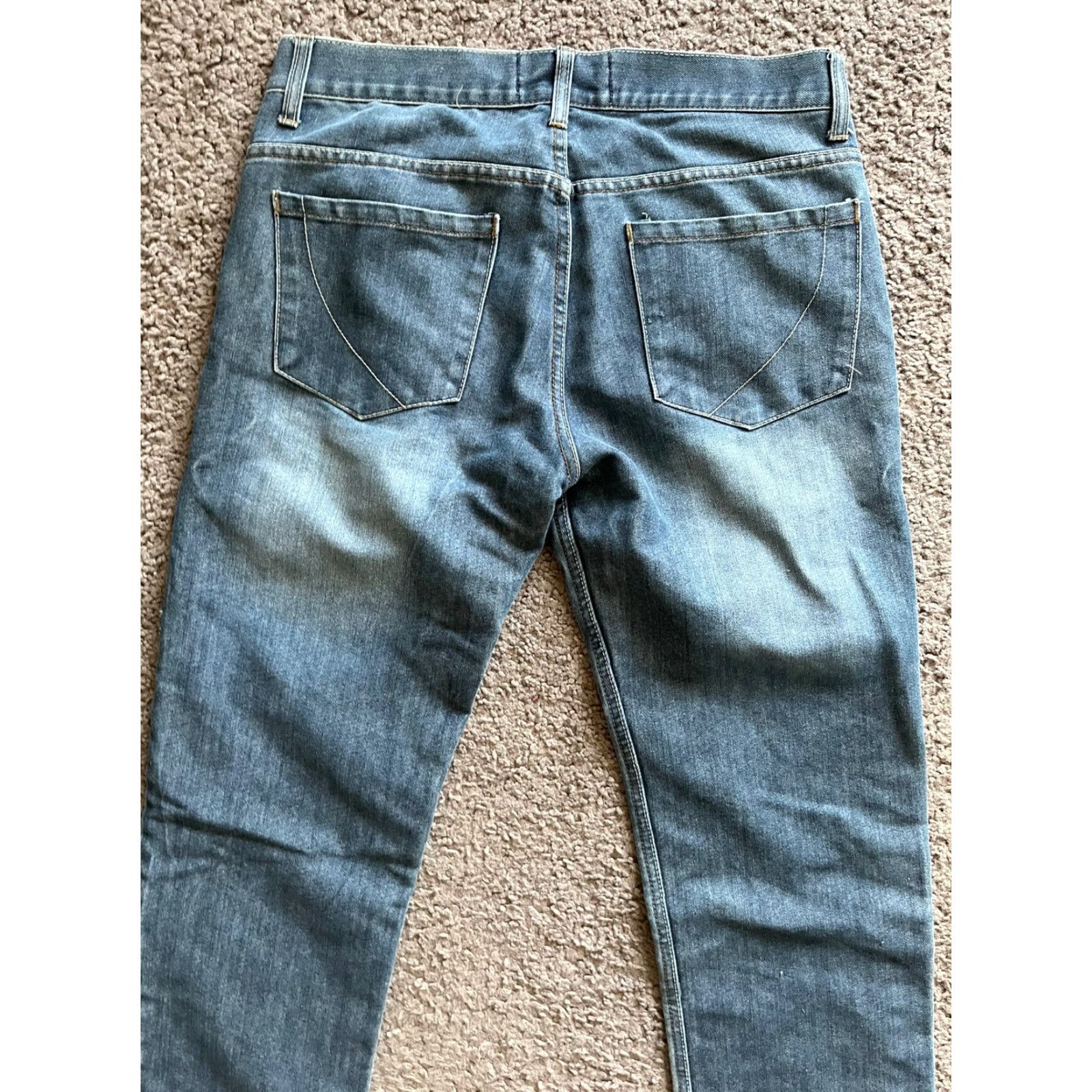 Denime Paper Denim & Cloth Mens 32x30 Dark Wash Bootcut Blue Jeans Size US 32 / EU 48 - 4 Thumbnail