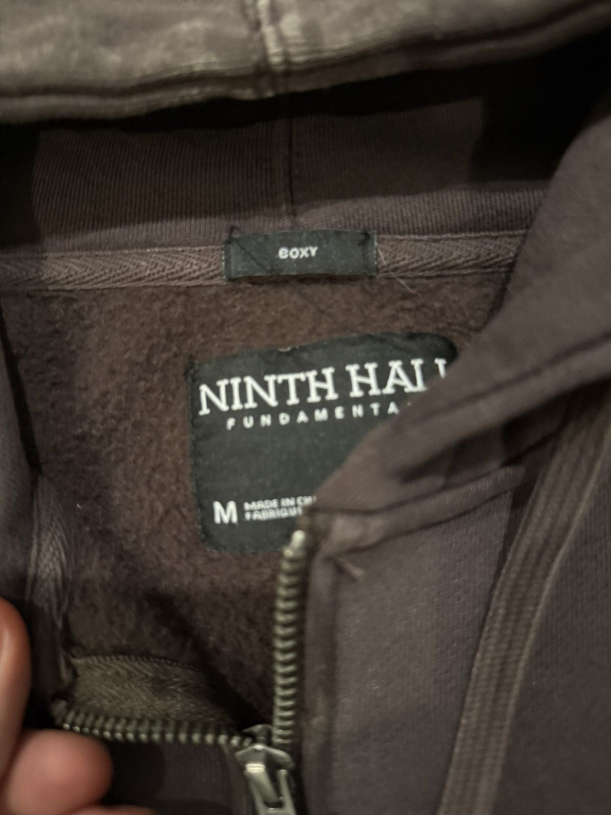 Ninth Hall × Vintage × Zumiez Ninth Hall Fundamentals Boxy Distressed Grey Zip Up Hoodie Size US M / EU 48-50 / 2 - 4 Thumbnail