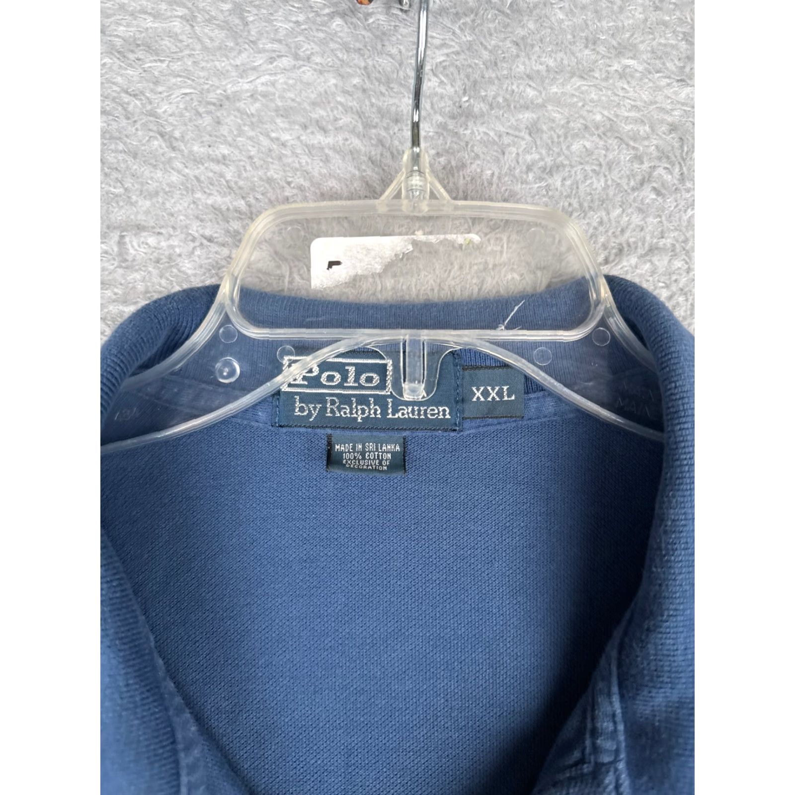 Ralph Lauren VINTAGE Ralph Lauren Polo Shirt Men 2XL Blue Short Sleeve 100% Cotton Slim Fit Size US XXL / EU 58 / 5 - 7 Thumbnail
